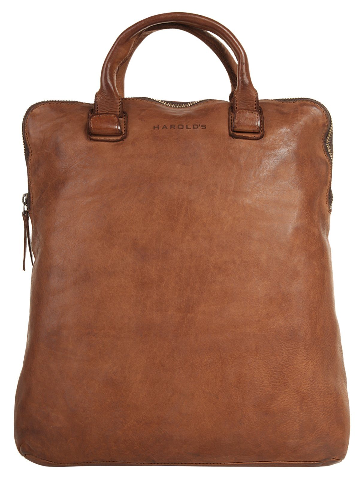 Harold's Cityrucksack SUBMARINE, echt Leder cognac