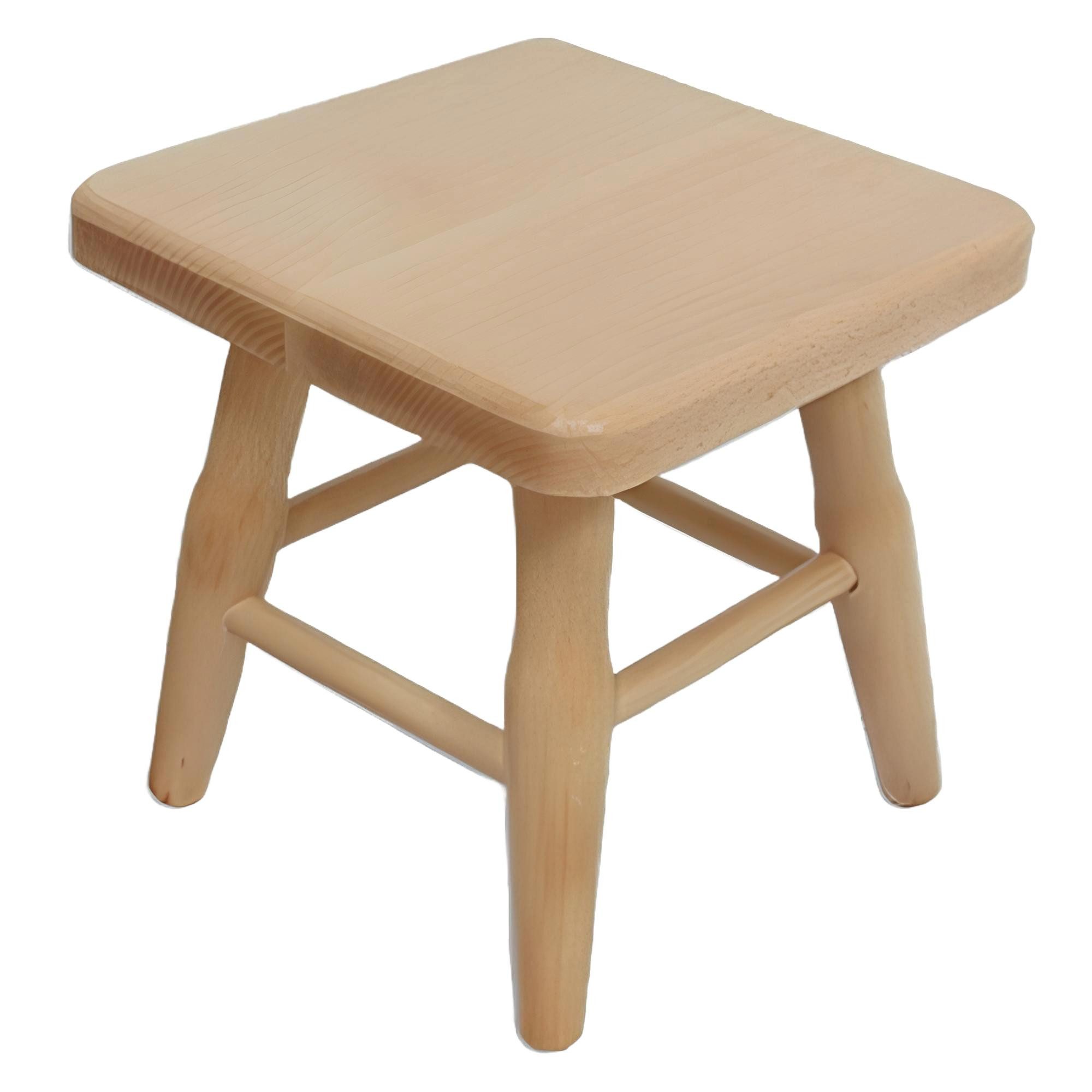 Xlmoebel Табурети Neuer massiver Buchenholz-Hocker mit Sitzfläche aus echtem Holz (Hocker), Hergestellt in Europa