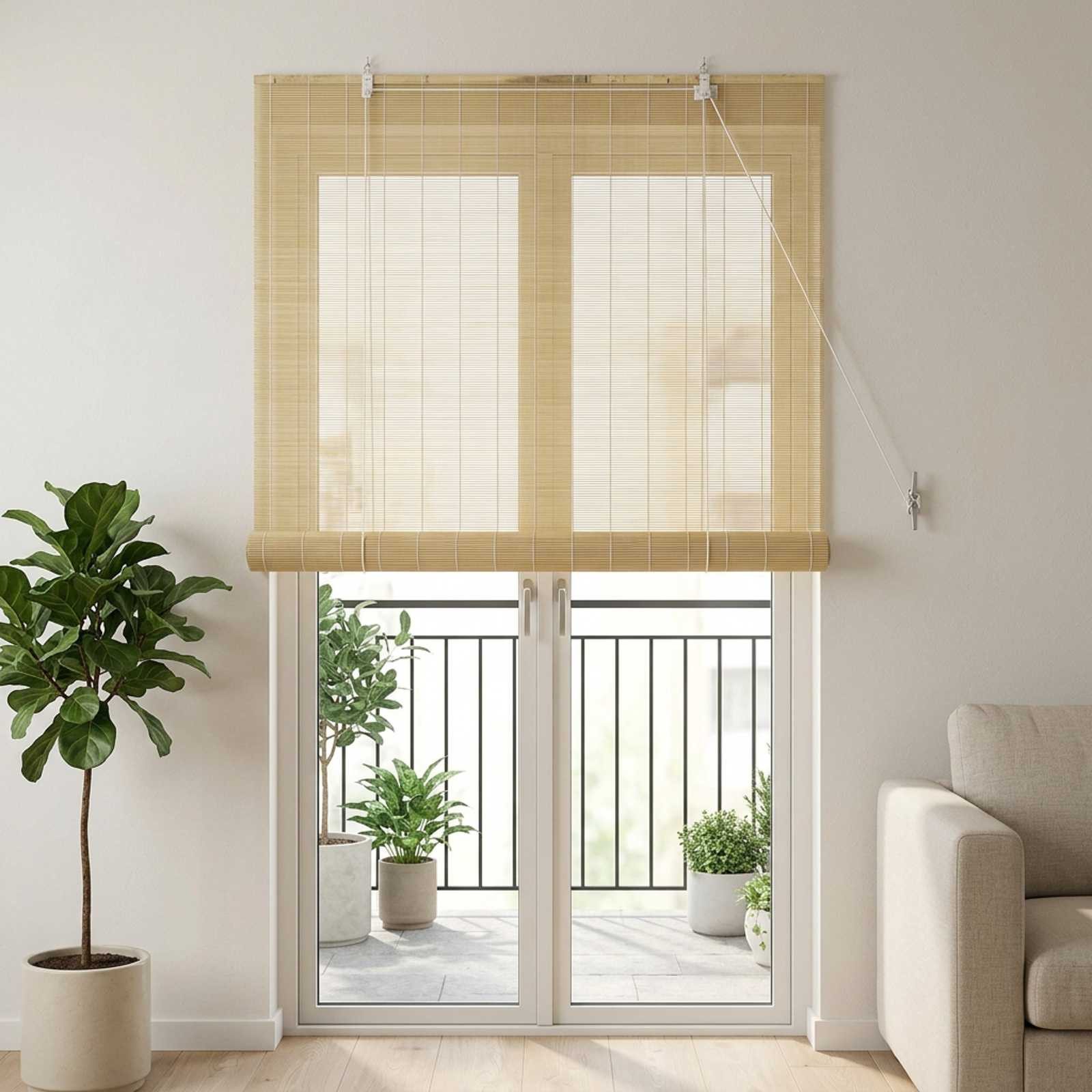 Rollo Rollo Natur 110 x 220 cm Bambus, vidaXL – Bild 2 von 5
