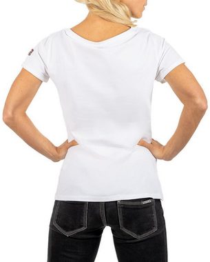 Geo Norway T-Shirt Casual Kurzarm Shirt bajadora Lady (1-tlg) mit Erdbeermotiv