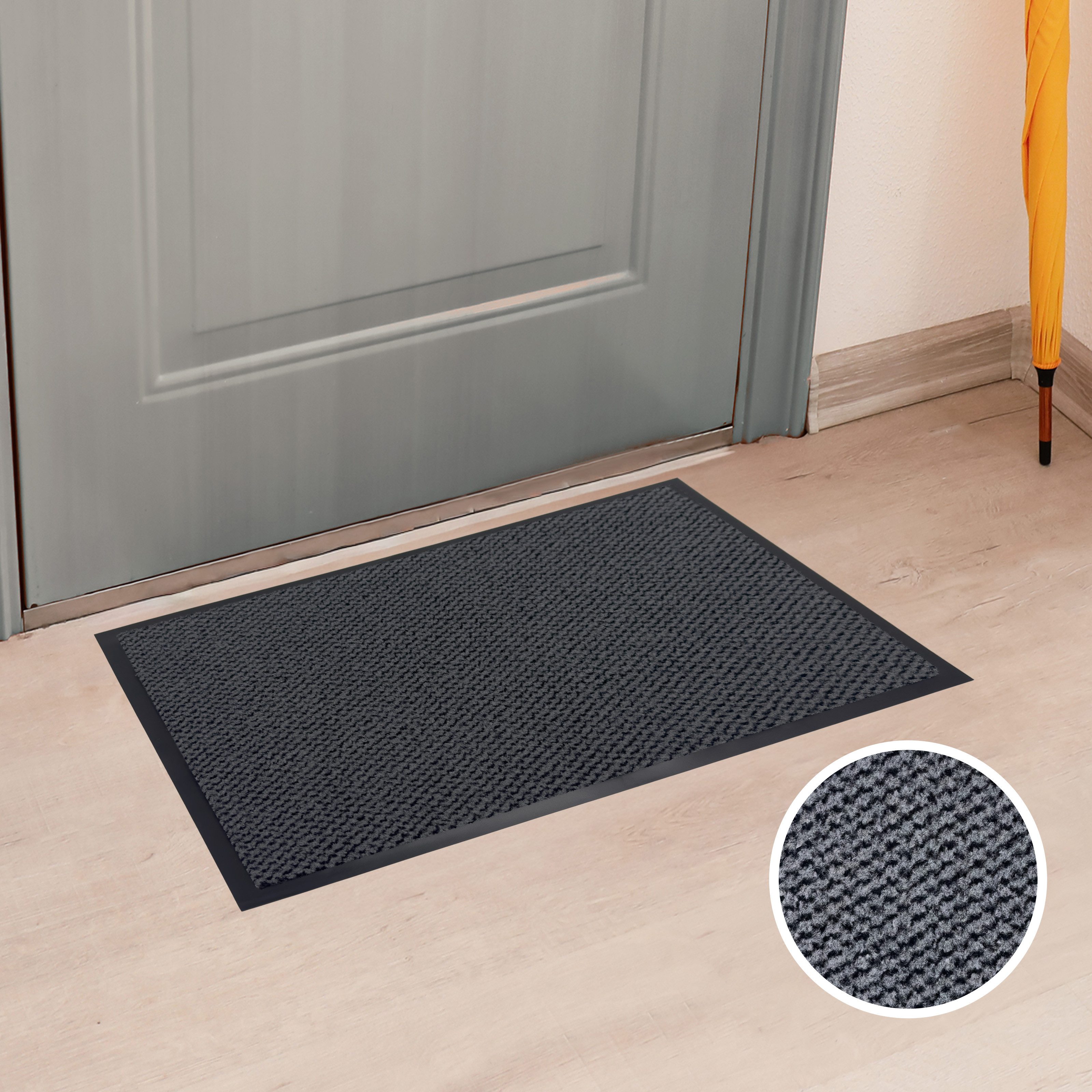 OTTO home Fußmatte Tarron, Schmutzfangmatte Indoor, für Hausflur und Eingangsbereiche, rechteckig, Höhe: 5 mm, Eingangsmatte, rutschfeste Unterseite, meliert