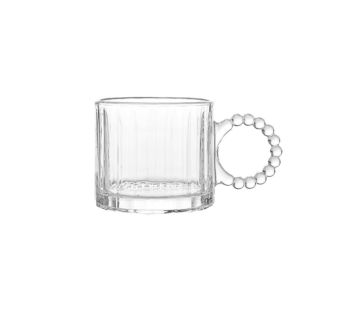 Almina Gläser-Set Pearly Gläser mit Henkel 300 ml - 6 tlg. Set, ergonomisch & dekorativ, 6-tlg.