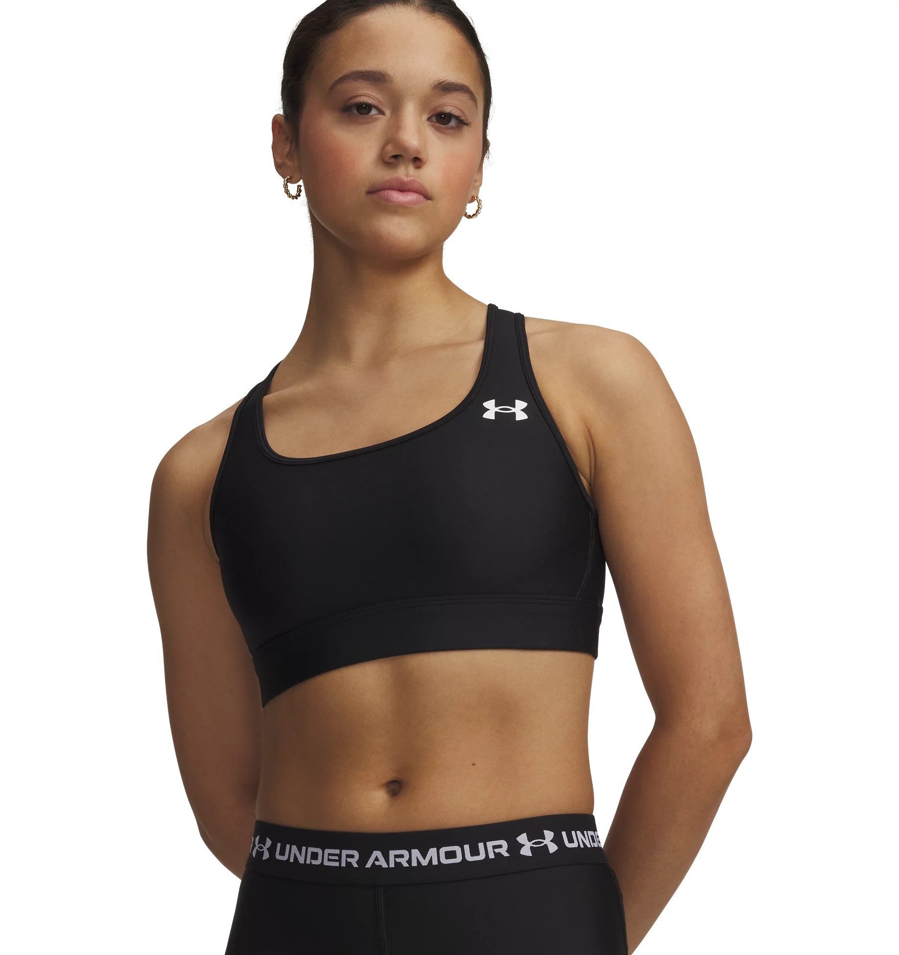 Under Armour® Sport-BH HEATGEAR MID (1-tlg) elastisches Material mit 13% Elasthan, atmungsaktives Futter