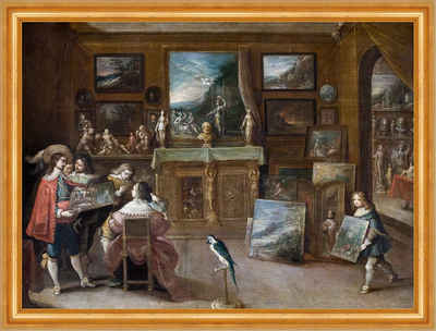 Kunstdruck A visit to the Art Dealer Frans II Francken Gemälde Berufe B A3 01880, (1 St)
