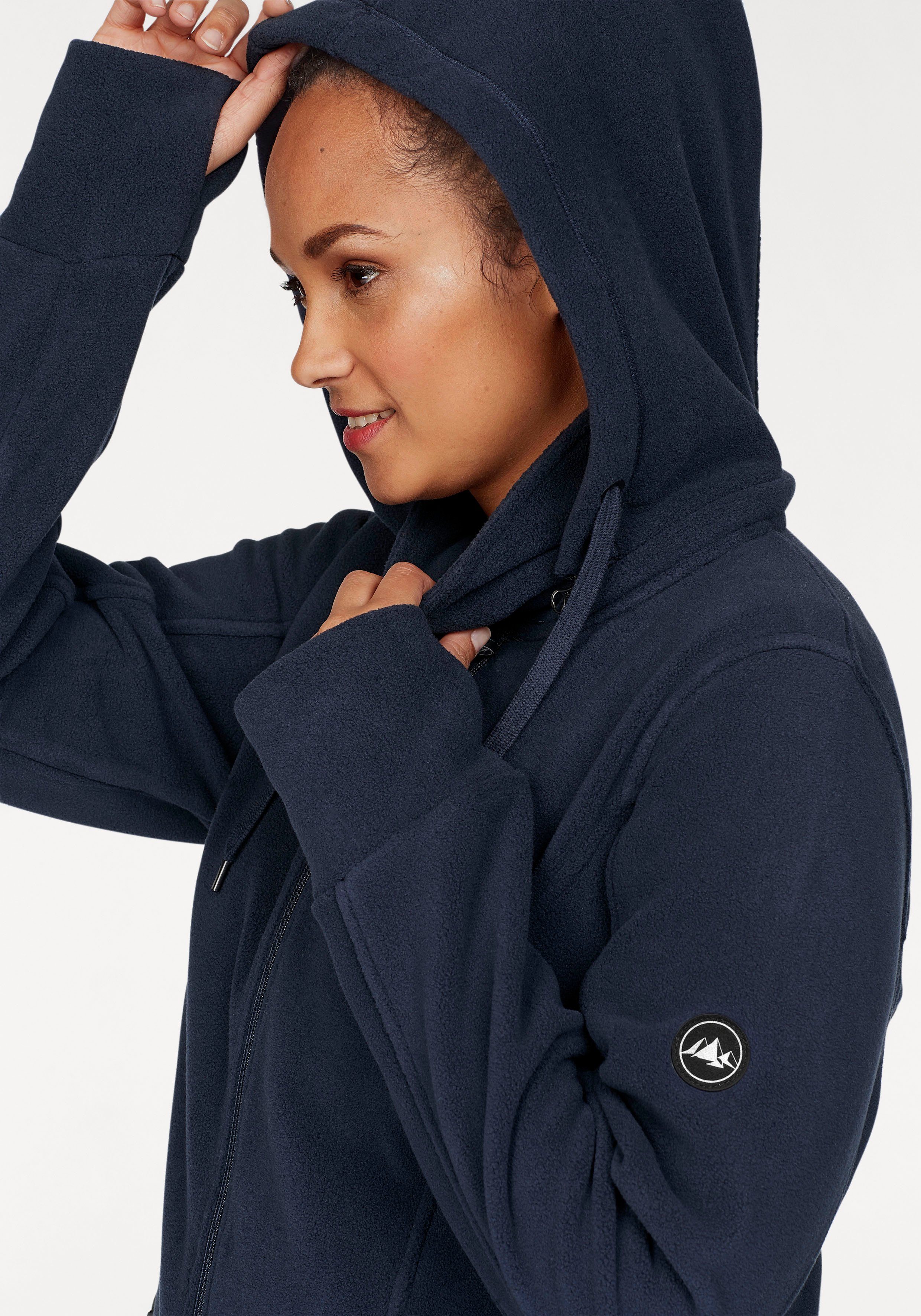 Polarino Fleecejacke für kalte Tage, aus Fleece, sportlicher Stil, atmungsaktiv
