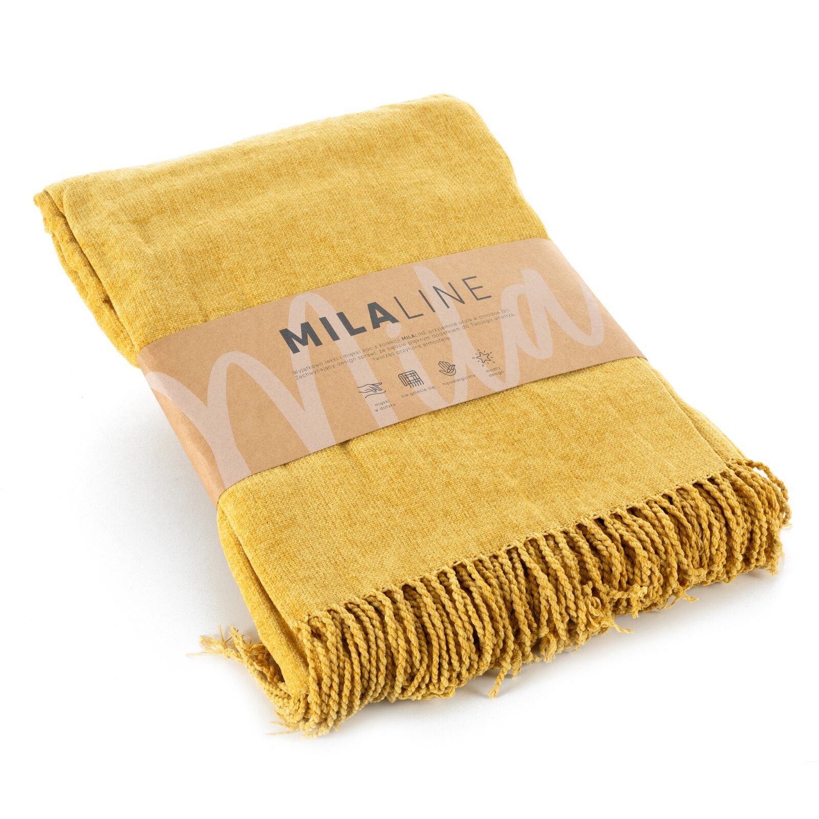 Wohndecke ACRYL Gelb, Eurofirany, Sonnige Decke Sofadecke in gelb Kniedecke günstig online kaufen