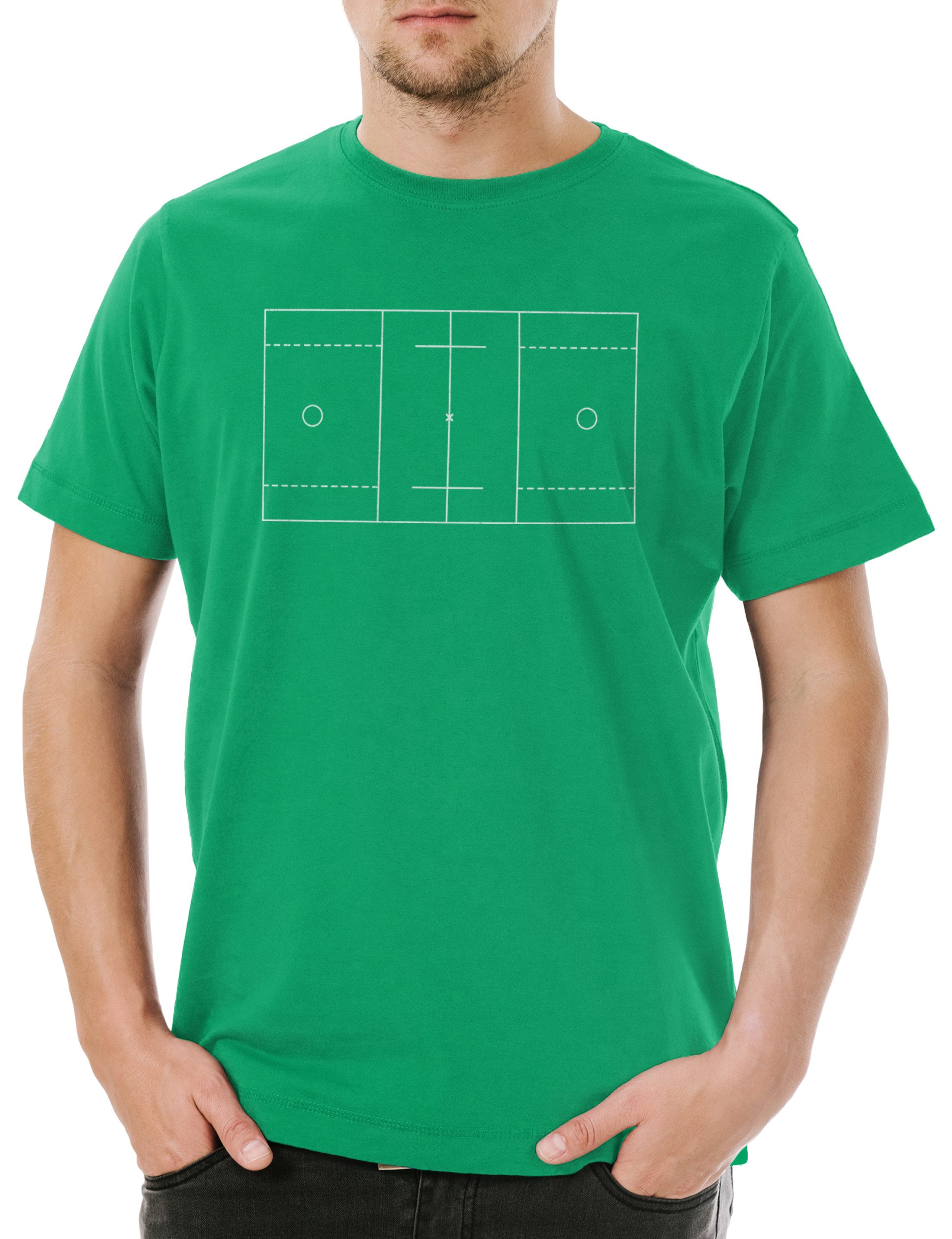 Print-Shirt Lacrosse Field Herren T-Shirt Player Passion Love Addiction terreno