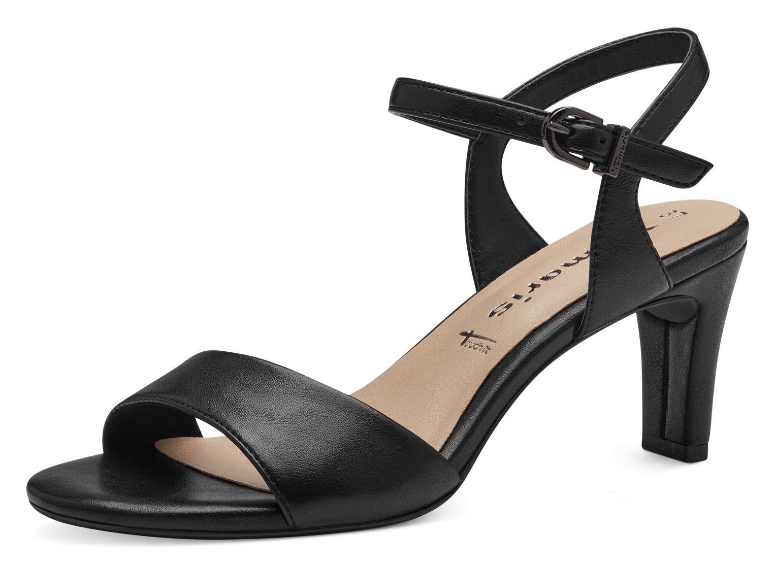 Tamaris Sandalette, Trichterabsatz, Sommerschuh, Abendschuh in veganer Verabeitung
