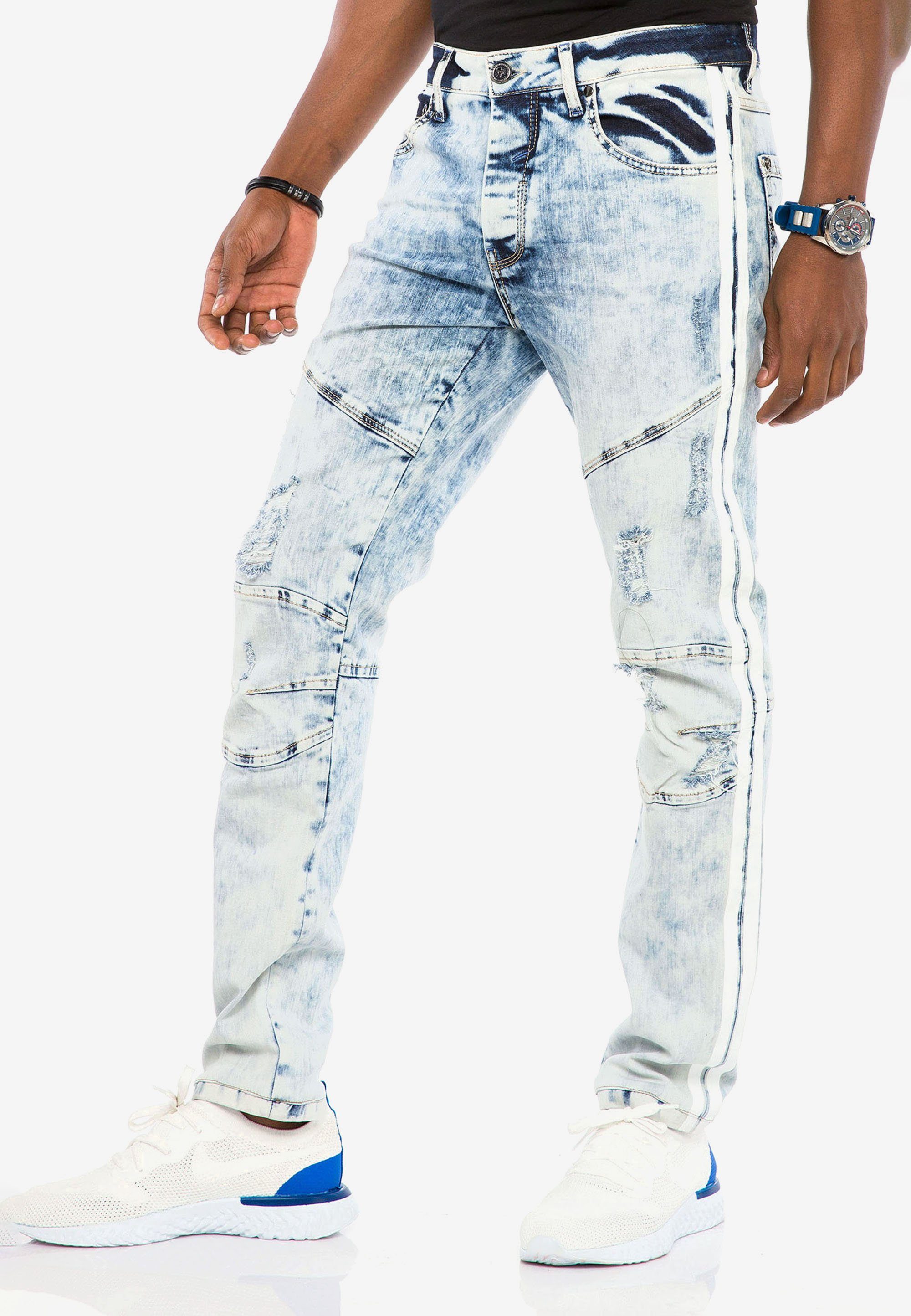 Straight Cipo Used-Lookn & Baxx Fit Jeans Bequeme im