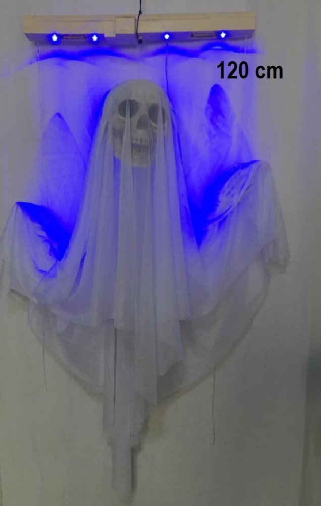 JOKA international Dekofigur »Animierter Geist mit LED / 120 cm / Tolle Halloween Figur incl. blaue LEDs«