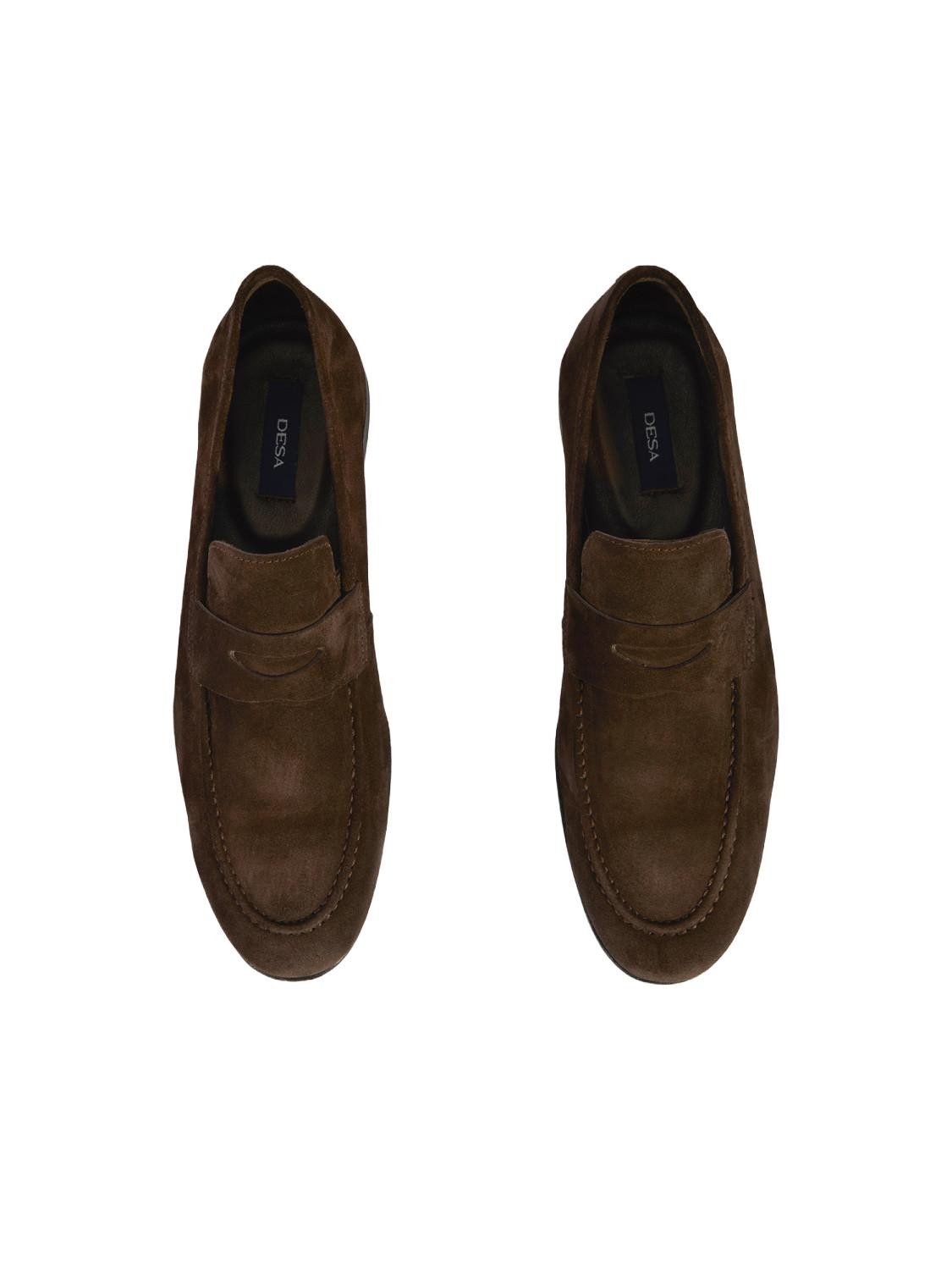 Herren-Slipper – Obermaterial aus Wildleder, Lederfutter, ohne Versch Loafer