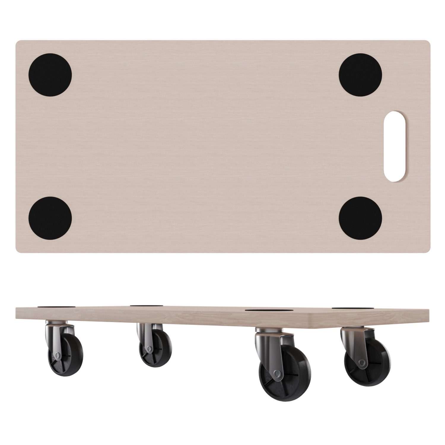 TroniTechnik Transportroller Rollbrett TT-RB 02 SET (2 Stück), (vier lenkbare Rollen, für Möbel und schwere Gegenstände, 2-St., inkl. Anti-Rutsch-Pads für Möbeltransport, Umzugshilfe), rutschfest, 360° Rollen, je Brett 200kg Belastungsfähigkeit