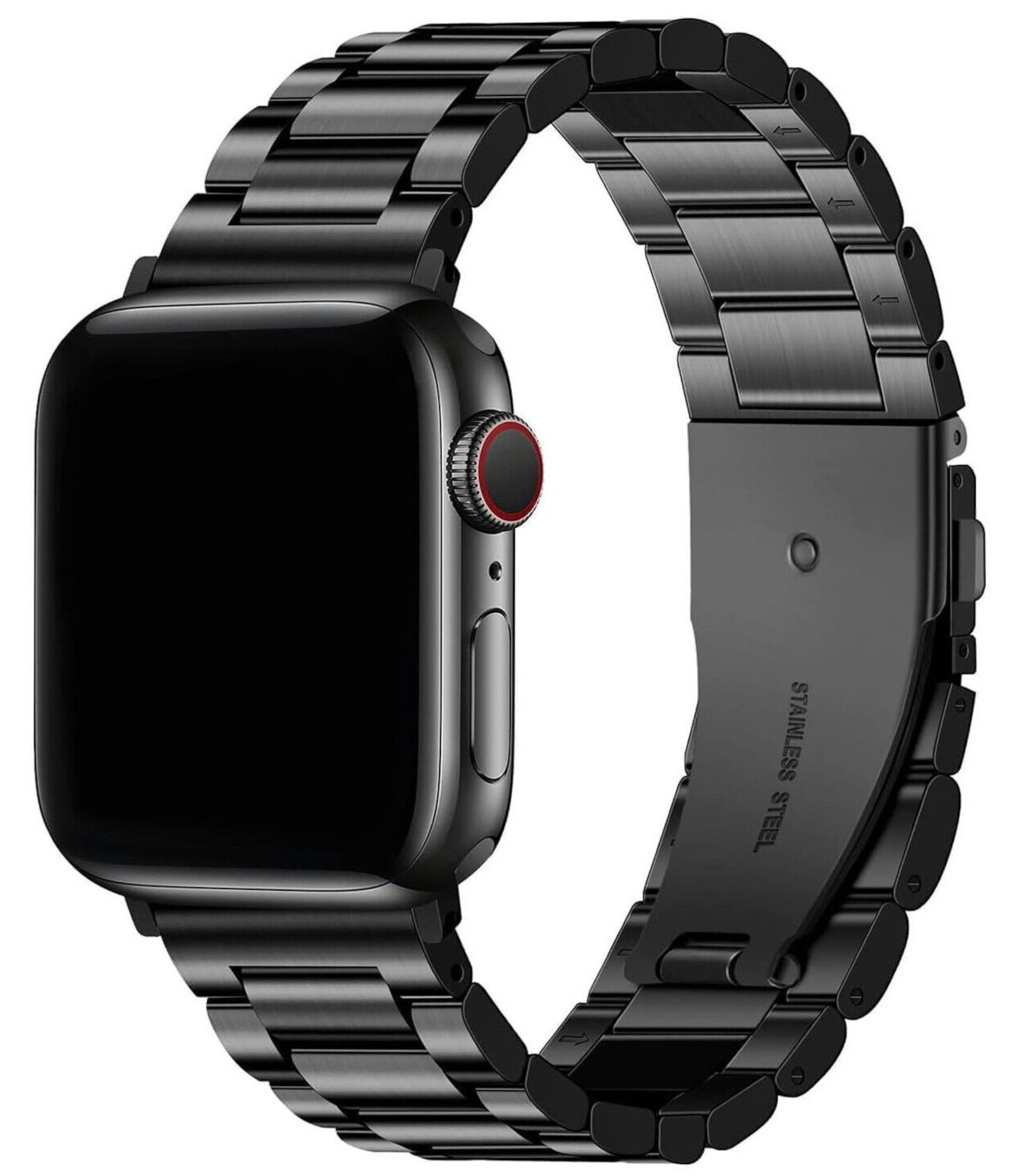 Widmann-Shop Smartwatch-Armband Apple Watch Armband Band Edelstahl Series 5 6 7 8 9 10 Ultra 38-49mm, Für alle Apple Watch Modelle geeignet - Farbe und Breite wählen