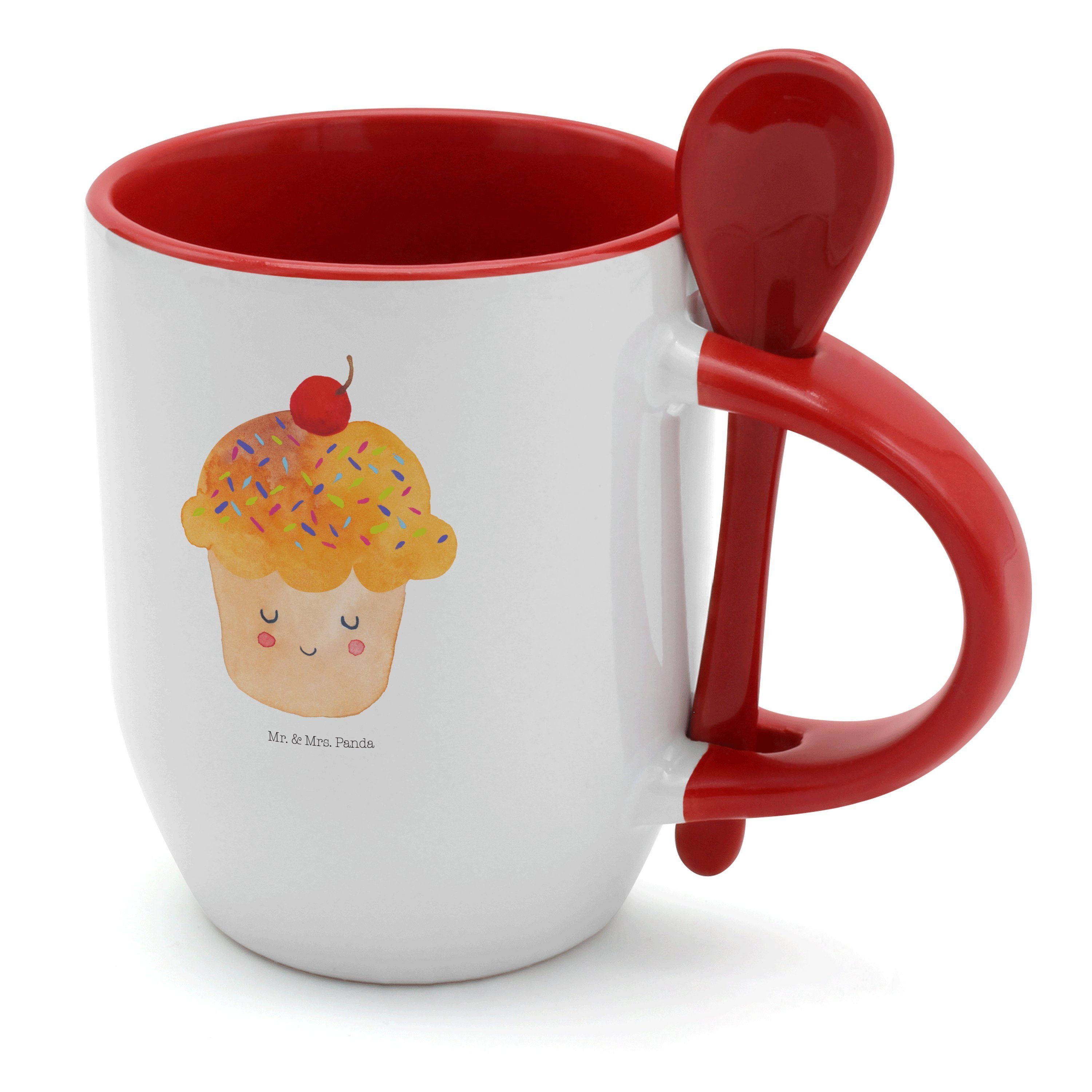 & Tassen, Backen Tasse Weiß Panda Cupcake Tiermotive, - - Geschenk, Mrs. Geschenk, Tasse, Mr. Keramik