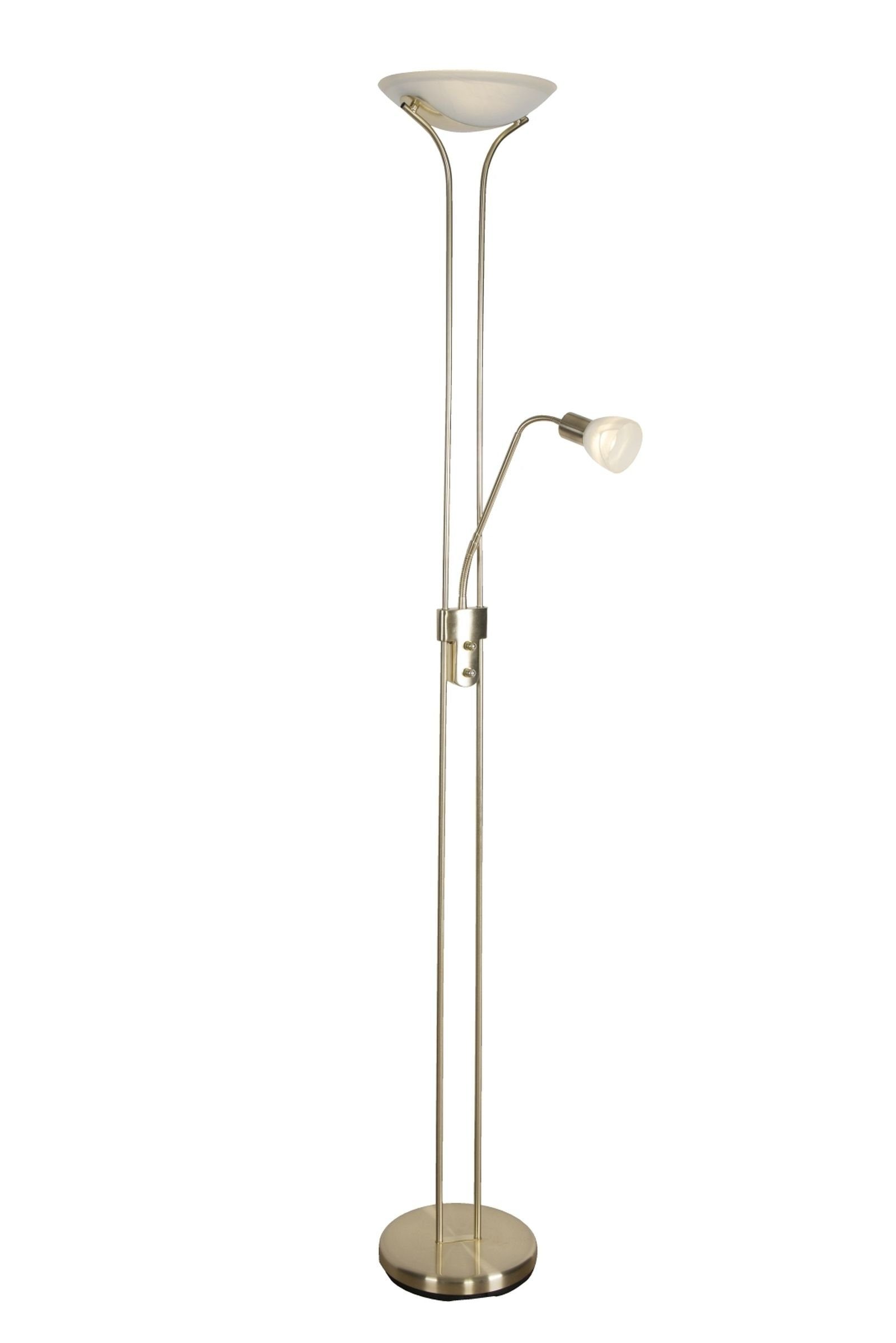 bmf-versand Stehlampe Nino Leuchten Stehlampe Wohnzimmer Stehleuchte LED Deckenfluter, mit Leselampe, LED fest integriert, Warmweiß, Flur, Schlafzimmer, Küche, Esszimmer