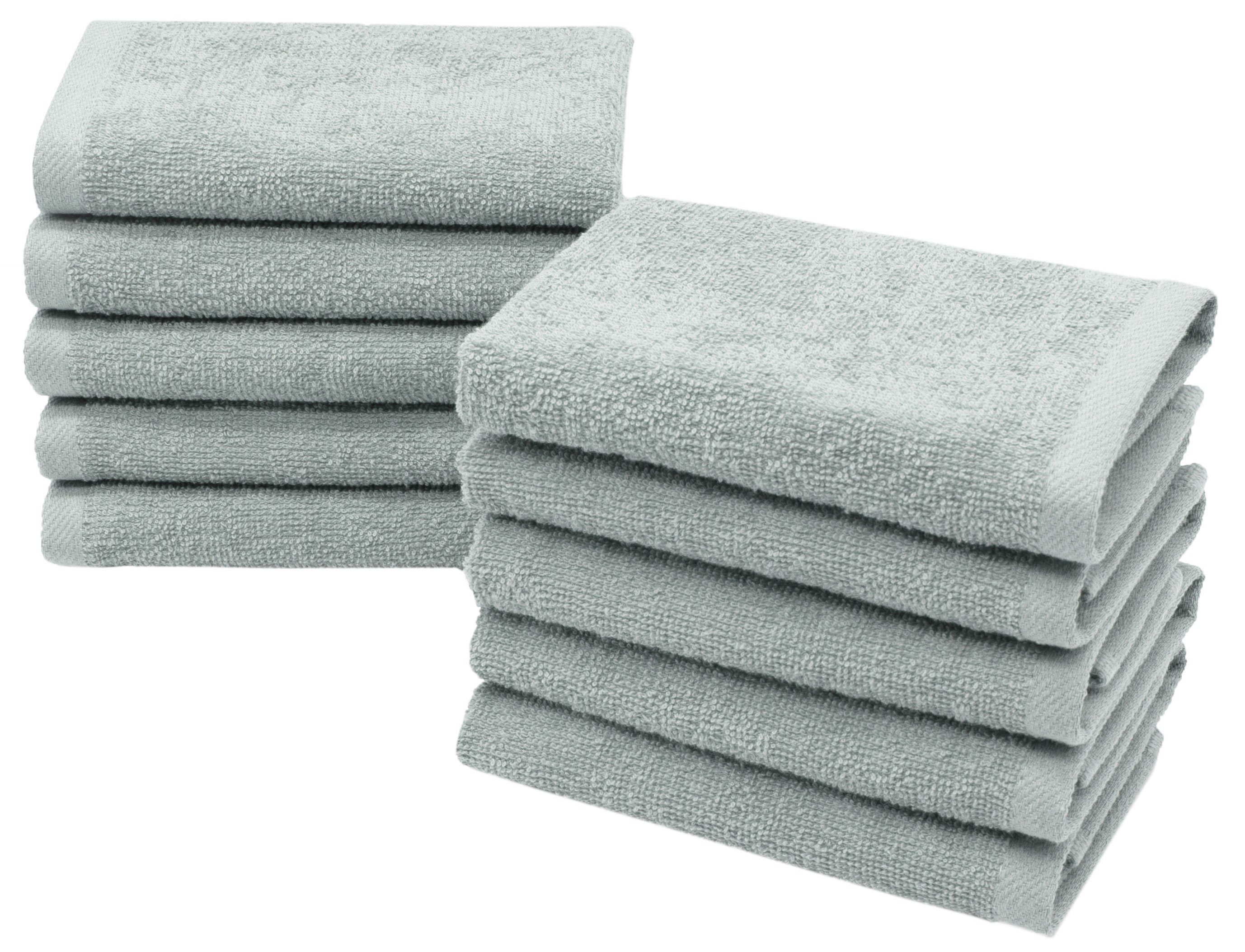 ZOLLNER Seiftuch, (10-St), 30 x 30 cm, 100% Baumwolle, vom Hotelwäschespezialisten