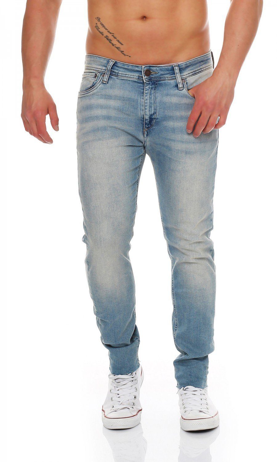 Jack & Jones Skinny-fit-Jeans Jack & Jones Ben Cropped Skinny Fit Herren Jeans