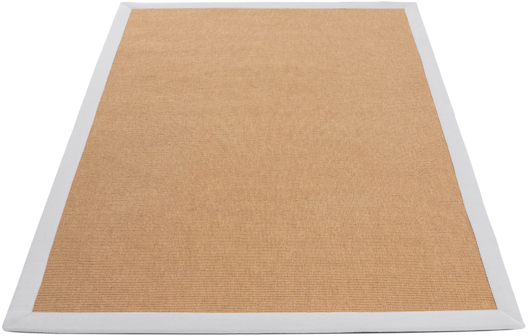 carpetfine Sisalteppich Sisal, auch als Läufer erhältlich, rechteckig, Höhe: 5 mm, mit farbiger Bordüre, Anti Rutsch Rückseite, viele Größen, Wohnzimmer