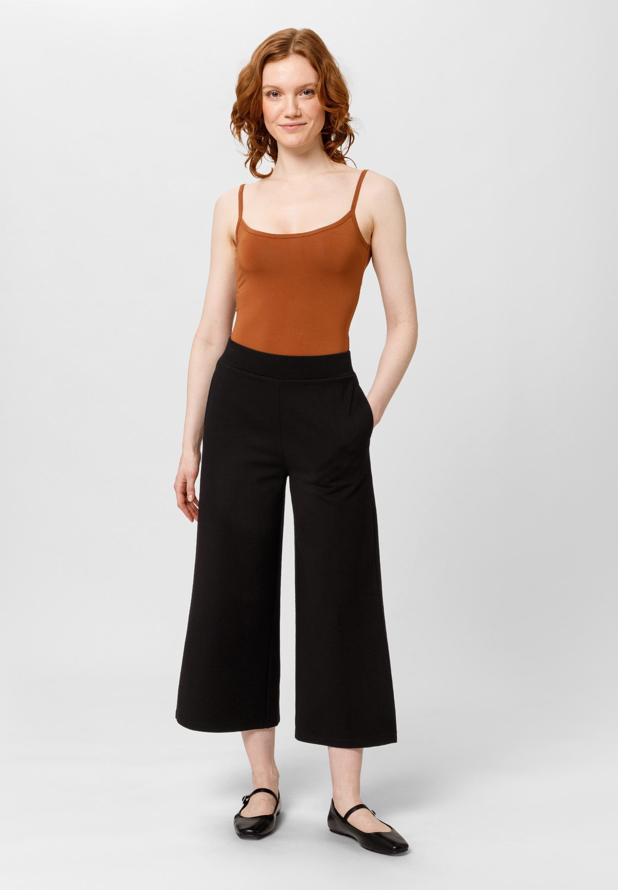 Les Lunes Culotte WILLA Jersey 7/8 Pants Culotte, hohe Taille, Viskose-Mix, fester Jersey