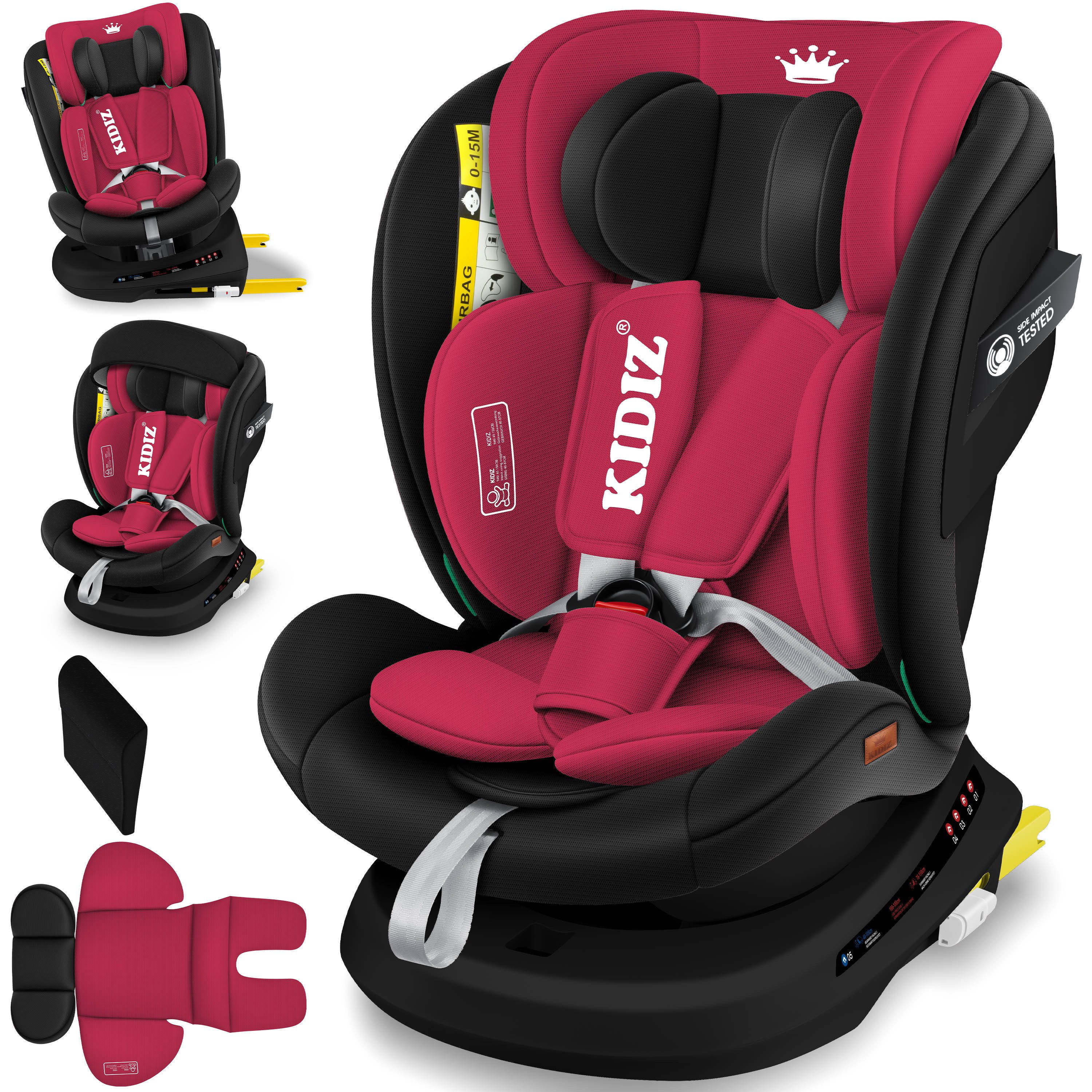 KIDIZ Autokindersitz, Kindersitz Baby Autositz Kinderautositz Isofix Top Tether 360