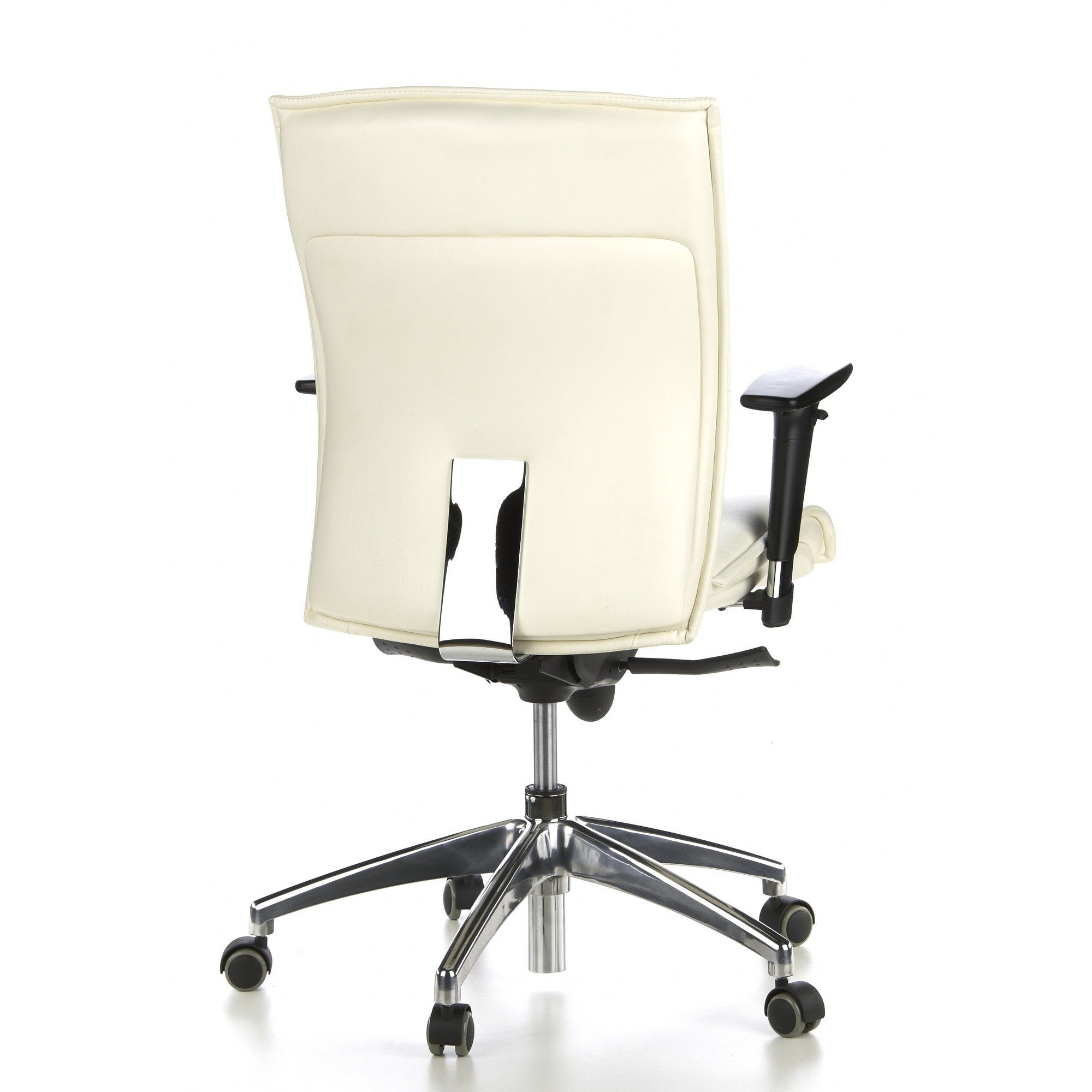 Luxus MURANO 10 ergonomisch OFFICE Drehstuhl St), Leder Cremeweiß Bürostuhl hjh (1 Chefsessel