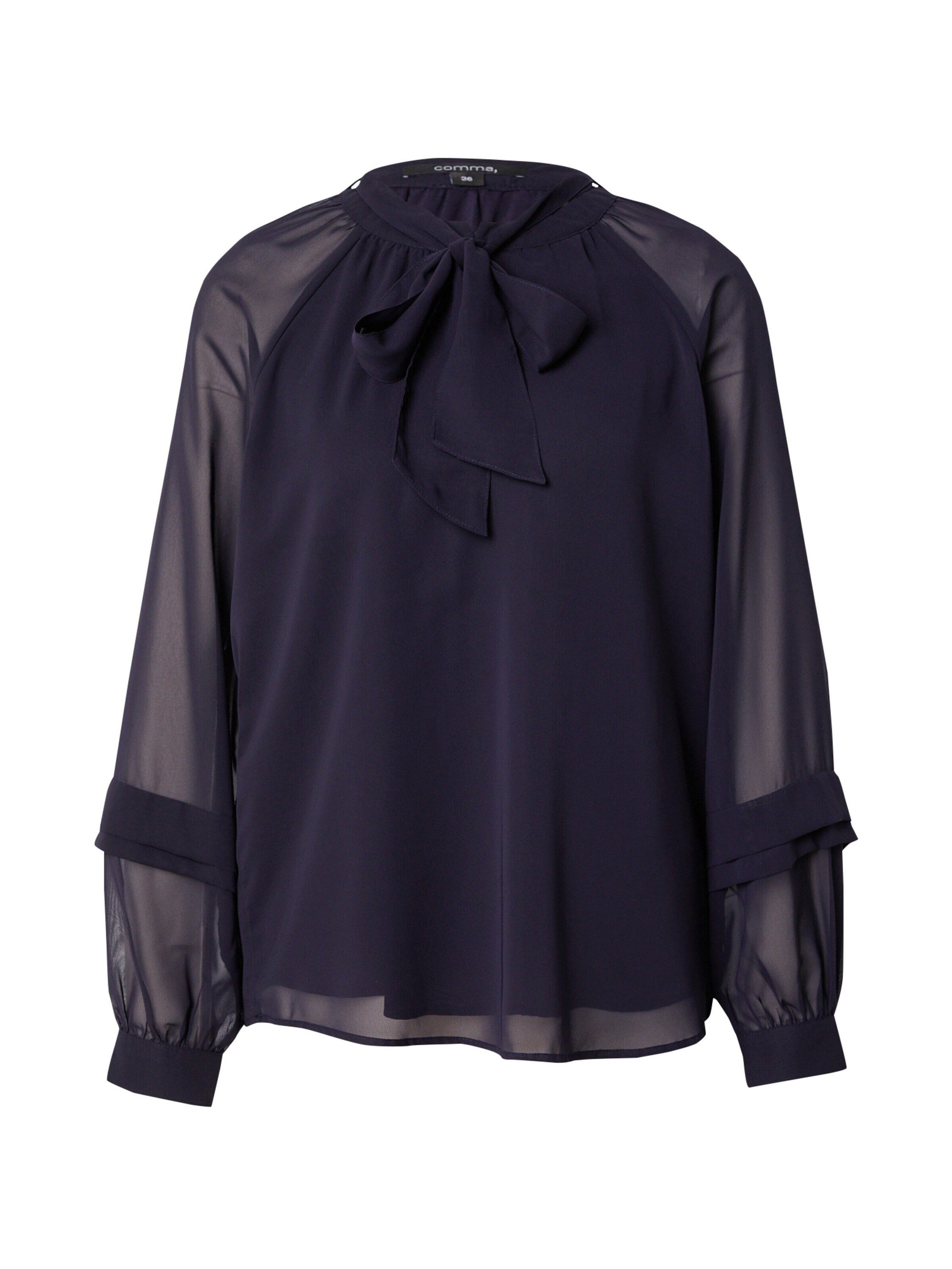 comma Langarmbluse (1-tlg) Drapiert/gerafft