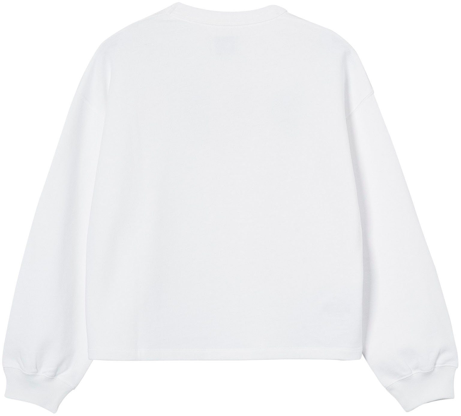Damen Pullover Pepe Jeans Sweater PEG SWEAT in lässiger Passform mit buntem Markenlogo als Aufnhäher