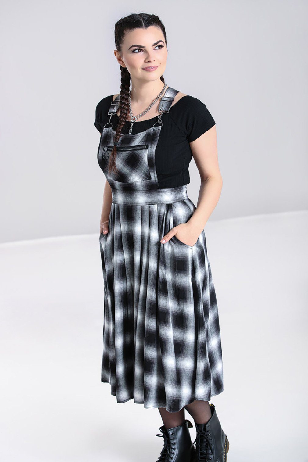 Hell Bunny A-Linien-Kleid Darlene Pinafore Dress günstig online kaufen