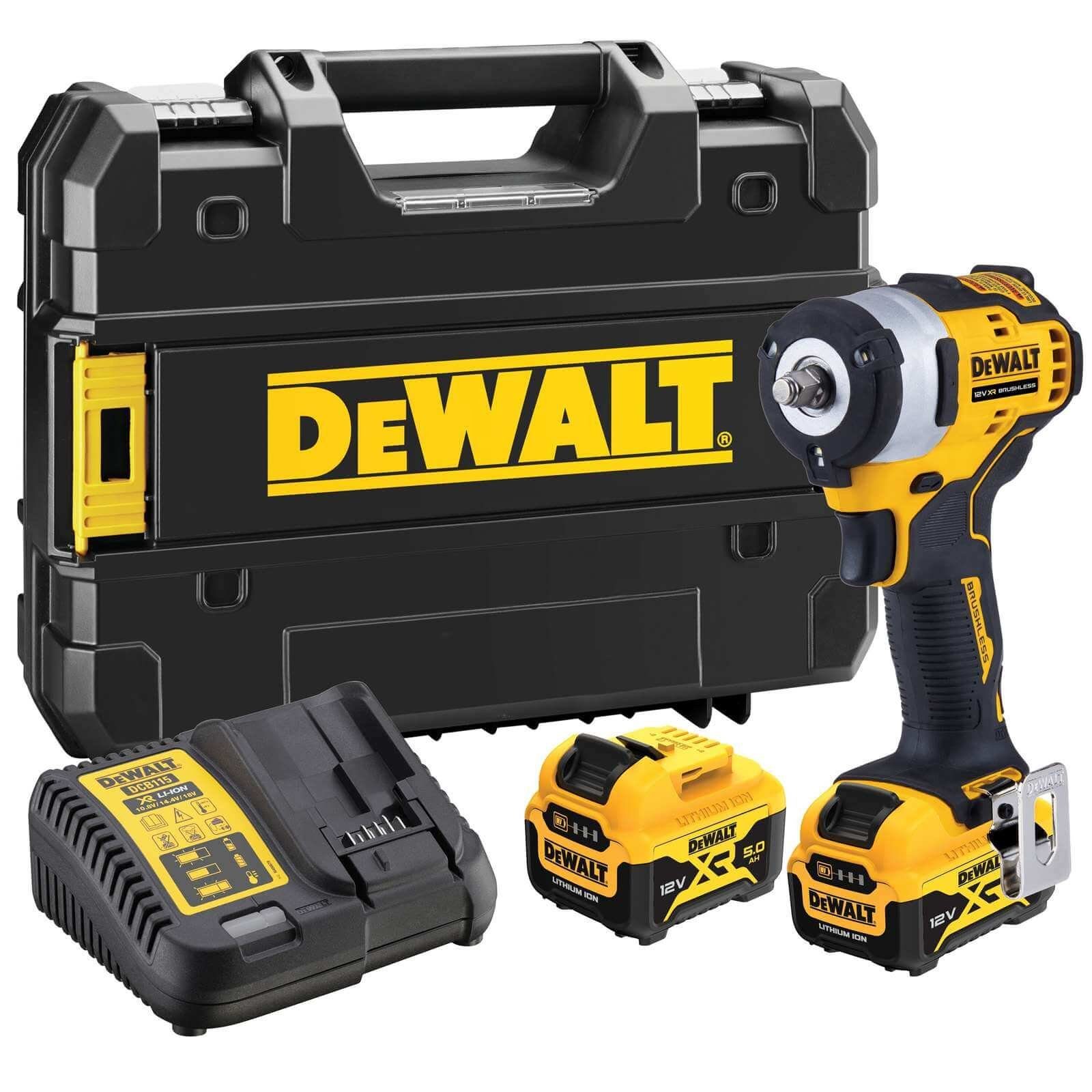 DeWalt Schlagschrauber DeWALT Akku-Schlagschrauber DCF903P2 3/8" 12V + Akkus, Ladegerät & Box, 1 Nm, (Set)