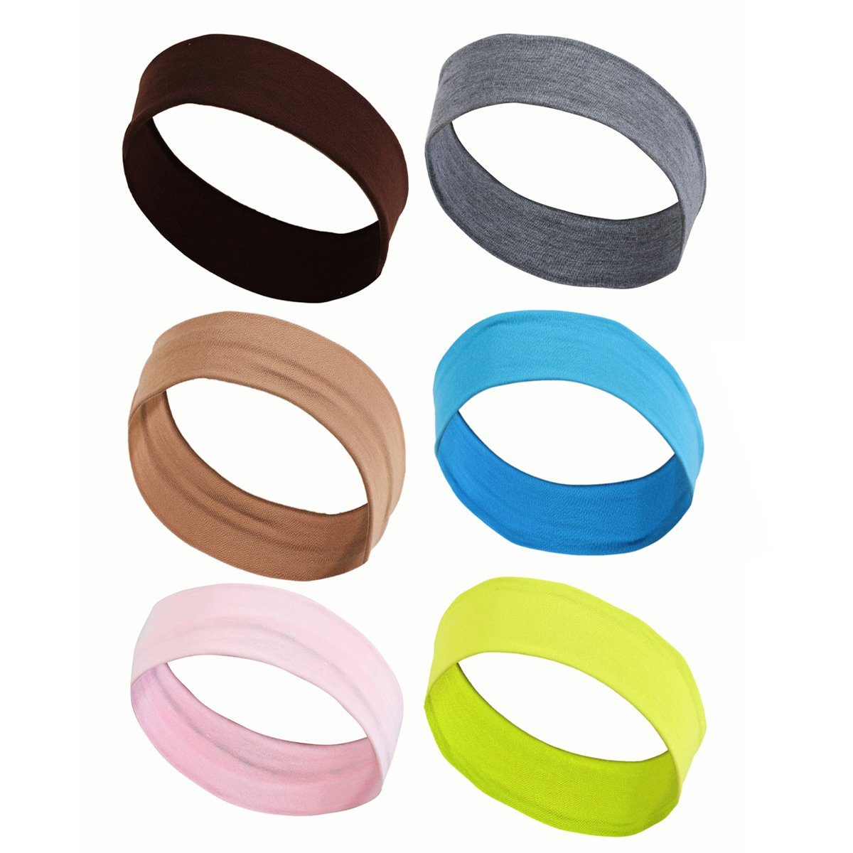 Jormftte Haarband Yoga-Baumwoll-Stirnbänder,Stretch-Schweißband,für Sport Pilates Mehrfarbig3