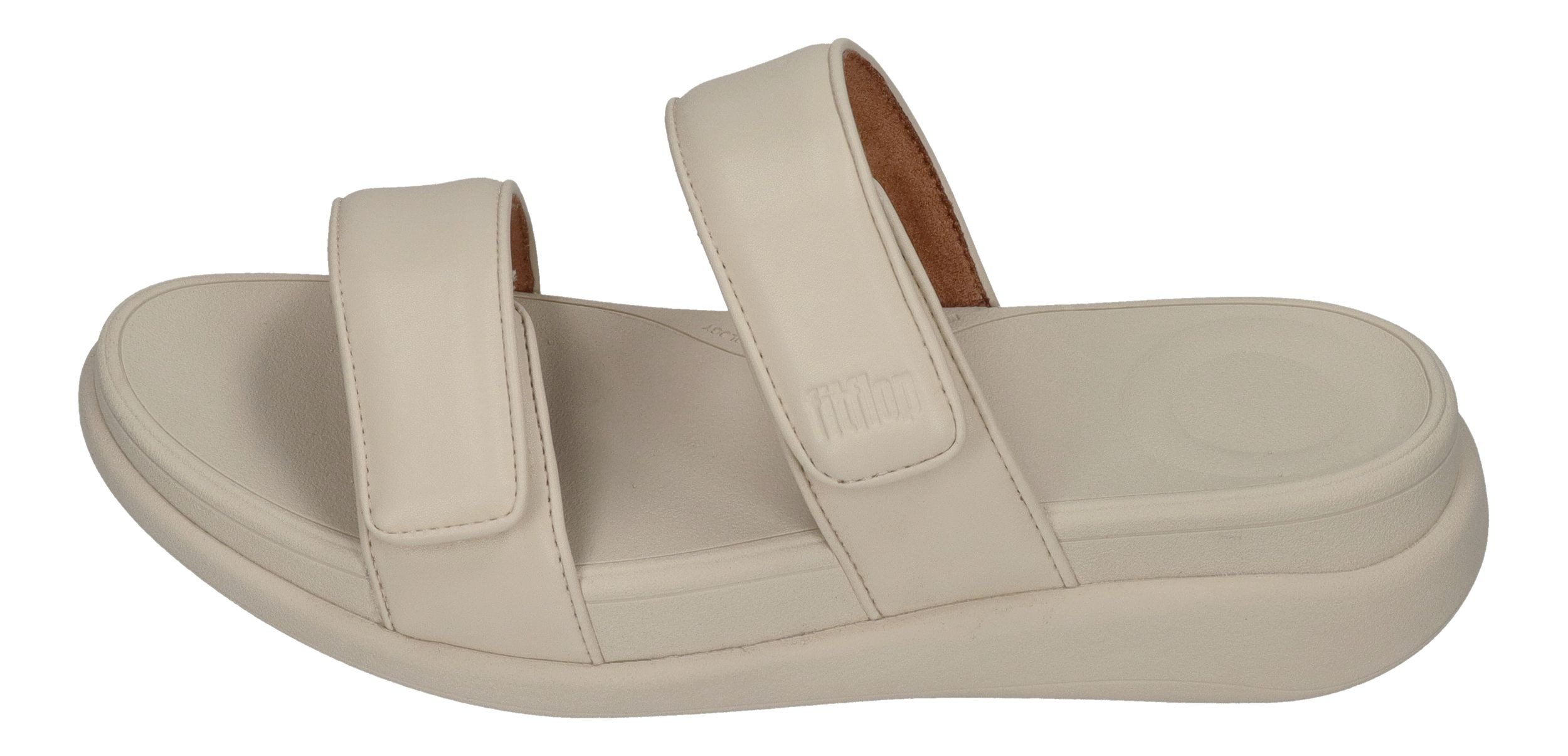 Fitflop F-MODE GO ADJUSTABLE TWO-BAR BUCKLE SLIDES Pantolette Paris Beige günstig online kaufen