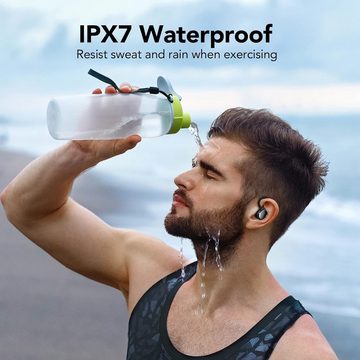 KT1 Kabellos Bluetooth 5.3, 120 Stunden Spielzeit mit Ladeetui In-Ear-Kopfhörer (Natürlicher Klang und stabile Verbindung für ein ungestörtes Hörerlebnis., LED-Anzeige, Comfort Fit, IPX7 wasserdichte Ohrhörer, Tiefer Bass)