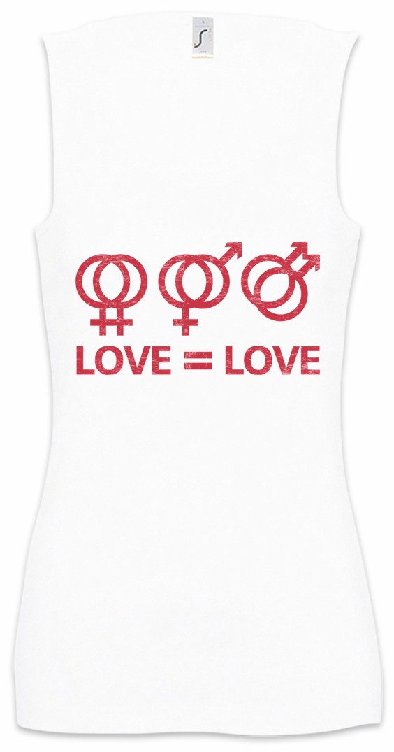 Urban Backwoods Tanktop Love Love Ärmelloses Damen T-Shirt Queer Gay Schwul Lesbian Trans Bisexuell Homosexual Bisexual