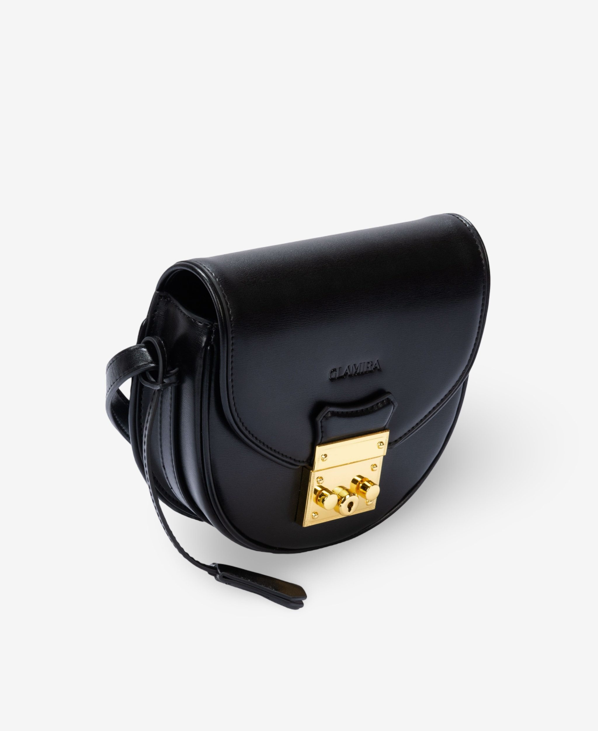 GLAMIRA Umhängetasche GoAnywhere Schwarze Umhängetasche (1-tlg), echt Leder