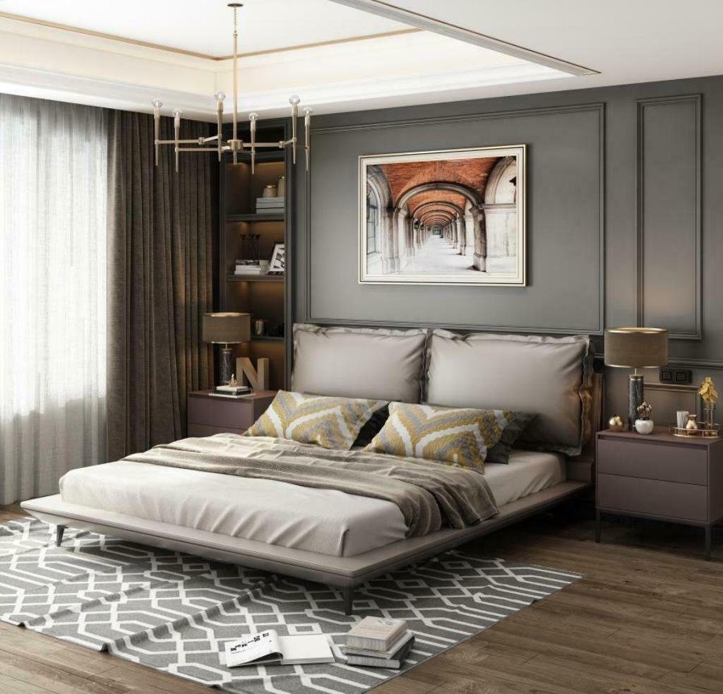 JVmoebel Bett, Doppelbett Bett Ehebett Design Luxus Luxur Betten Polsterbett