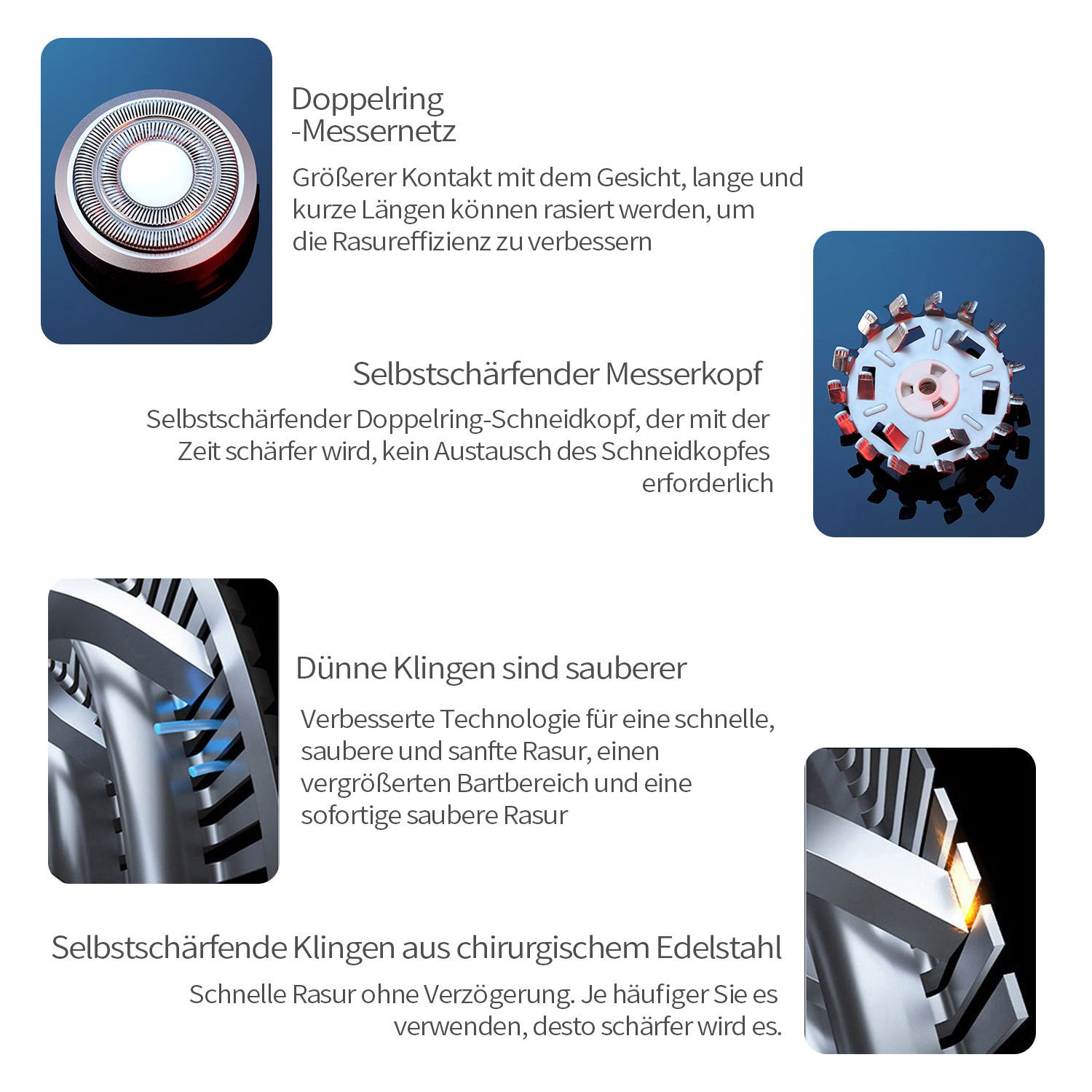 Refttenw Elektrorasierer Herren Tragbarer Multifunktionaler Wasserdichter Mini Elektrorasierer, Elektrorasierer & Reinigungsbürste