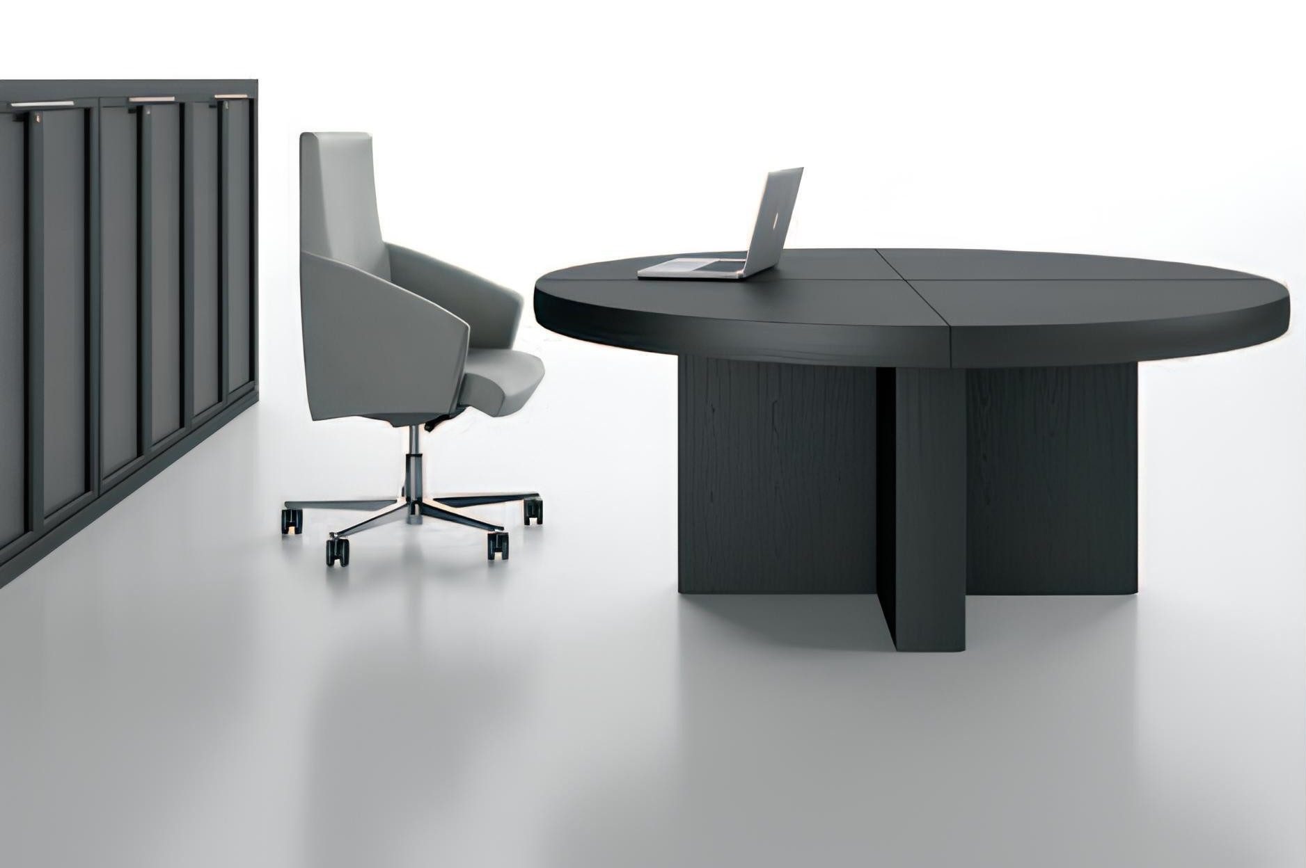 Xlmoebel Konferenztisch Runder Besprechungstisch aus Italien mit elegantem Design (Konferenztisch), Hergestellt in Europa