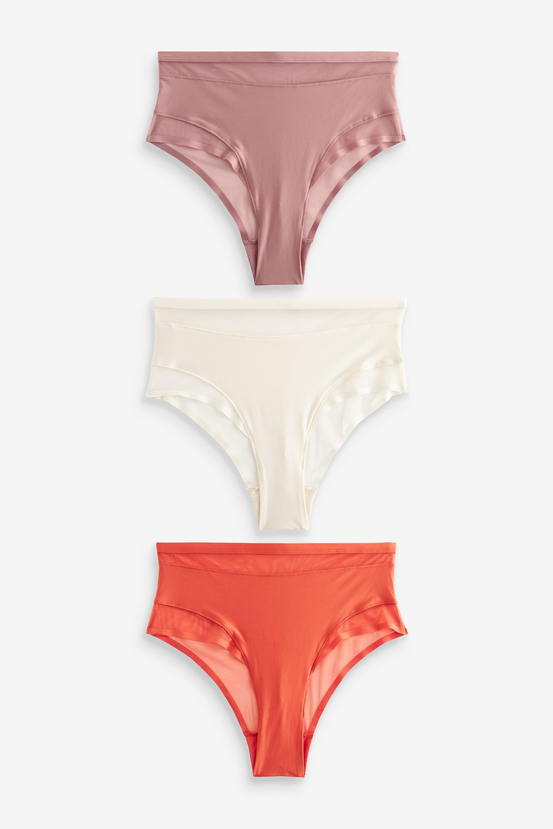Slip 3er-Pack Hochbund-Slips mit Mesh und hohem Bein
