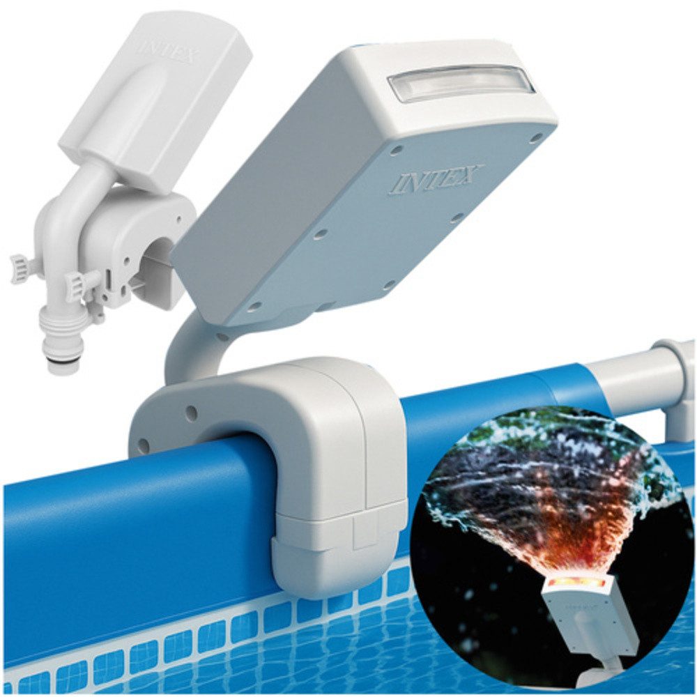 Intex Poolsprüher Pool-Wasserbrunnen (Spar-Set, 1 St., INTEX 28089 Pool-Wasserbrunnen), Einfach an der Poolwand befestigen, kein Bohren