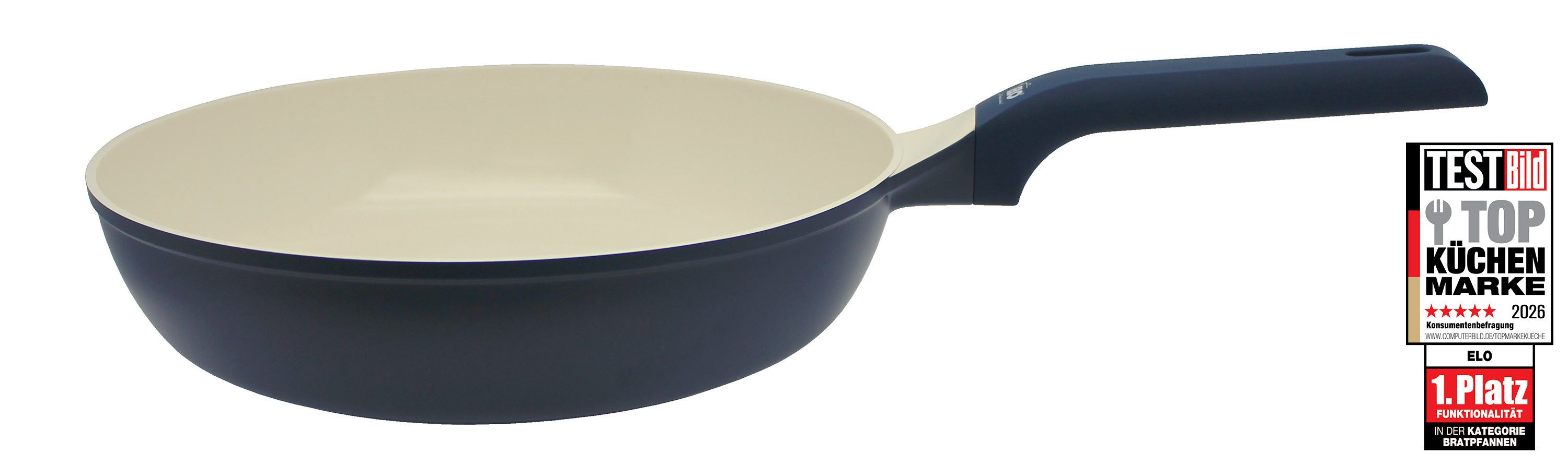 Elo Basic Schmorpfanne Colorio Pastell, Aluminiumguss (1-tlg), Außen farbig Silikon Polyester beschichtet