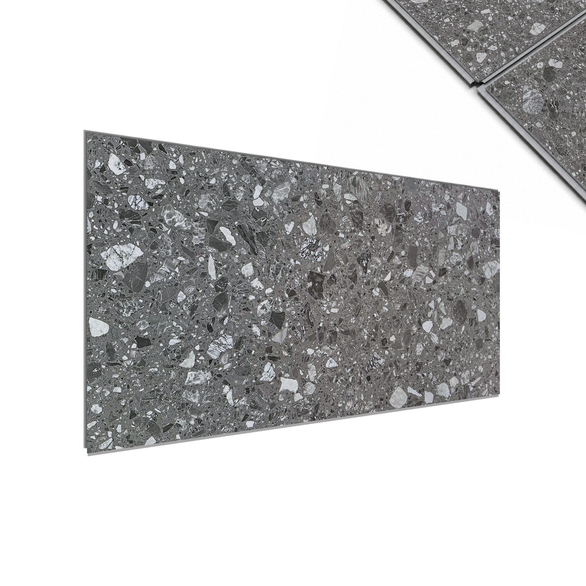IZODEKOR 3D Wandpaneel SPC Wandverkleidung mit Klicksystem – Marmoroptik & Steinoptik, BxL: 60x120 cm, 0,72 qm, (1er- oder 4er-Set, optional mit 4 Montageklebern) wasserfest, hitzebeständig, kratzfest, pflegeleicht, für Bad & Küche