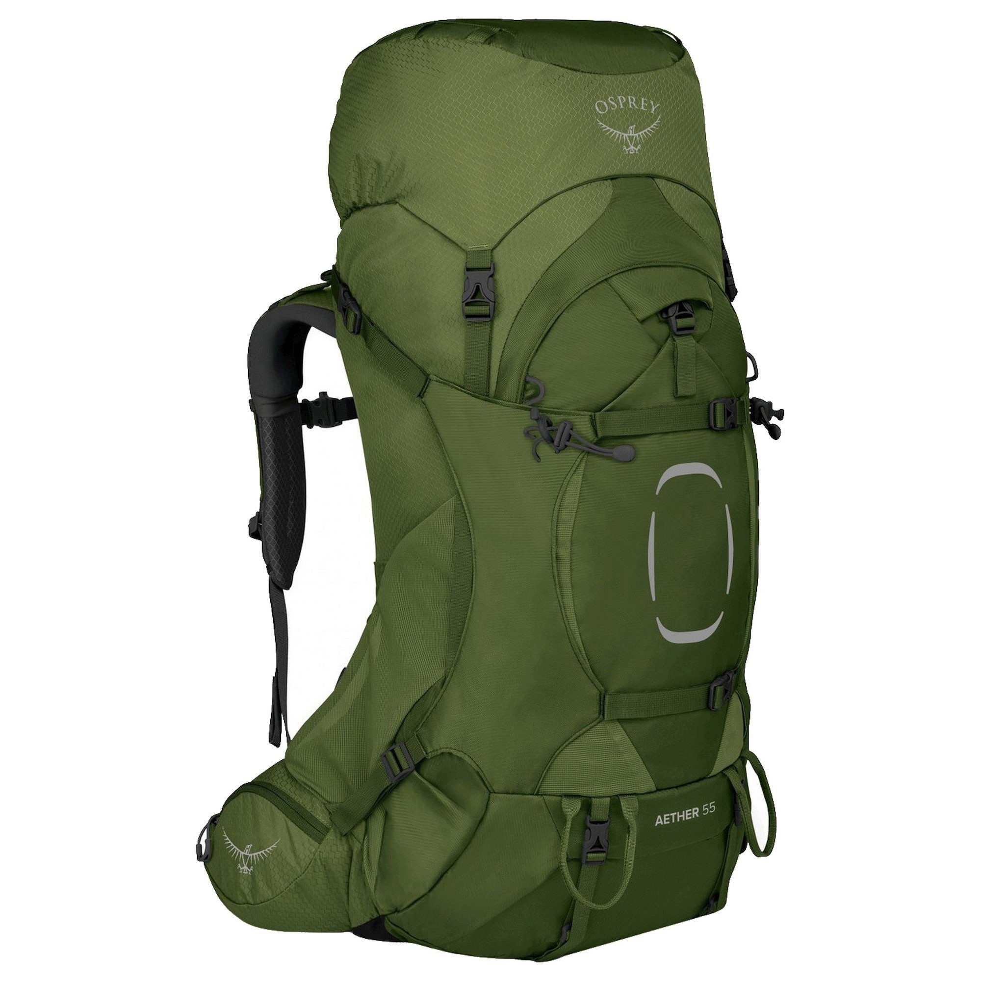 Osprey Rucksack Aether 55 S/M - Trekkingrucksack 78 cm (garlic mustard green, S/M)