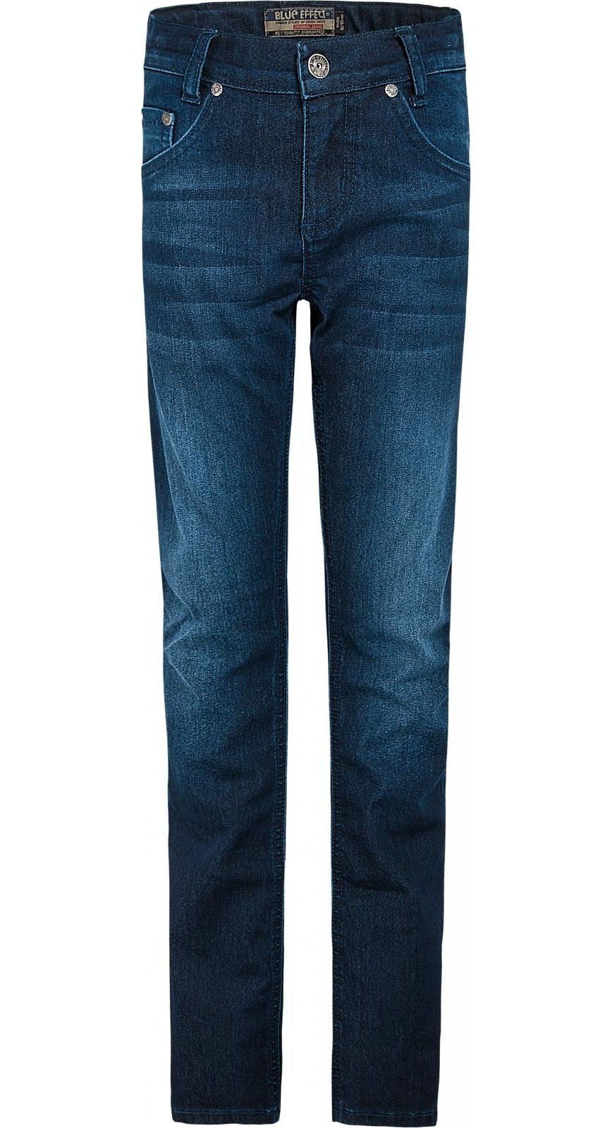 Comfort-fit-Jeans Hose EFFECT Plus-Größe Jeans weit BLUE