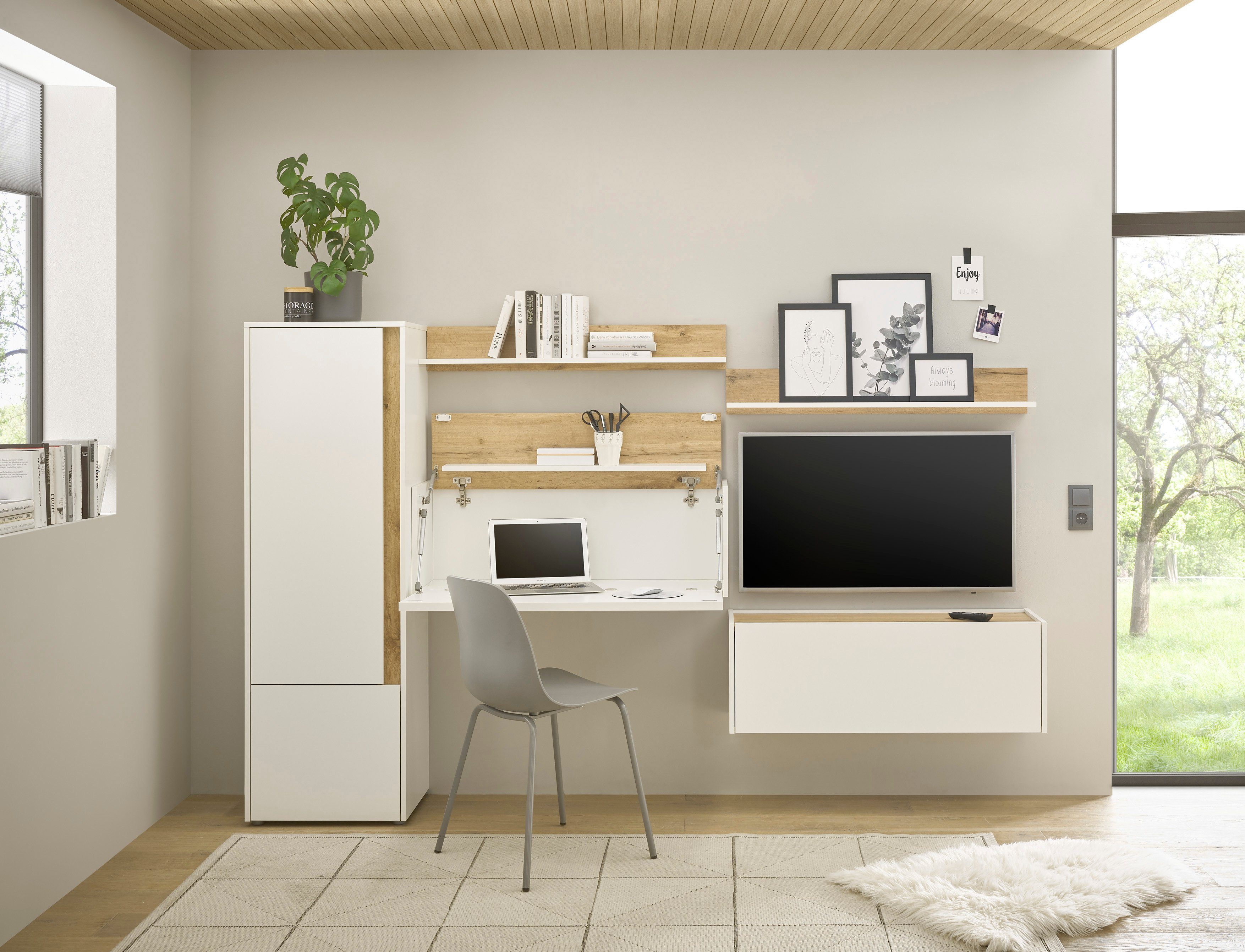 INOSIGN Büromöbel-Set CiTY/GiRON, (Set, 5-tlg), Wandsekretär, Home Office