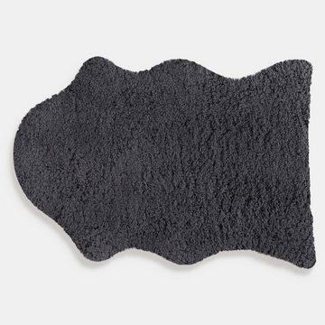 Fellteppich Eva Grau, Teppich, 100% Polyester, Karat, Höhe: 70 mm, fellförmig