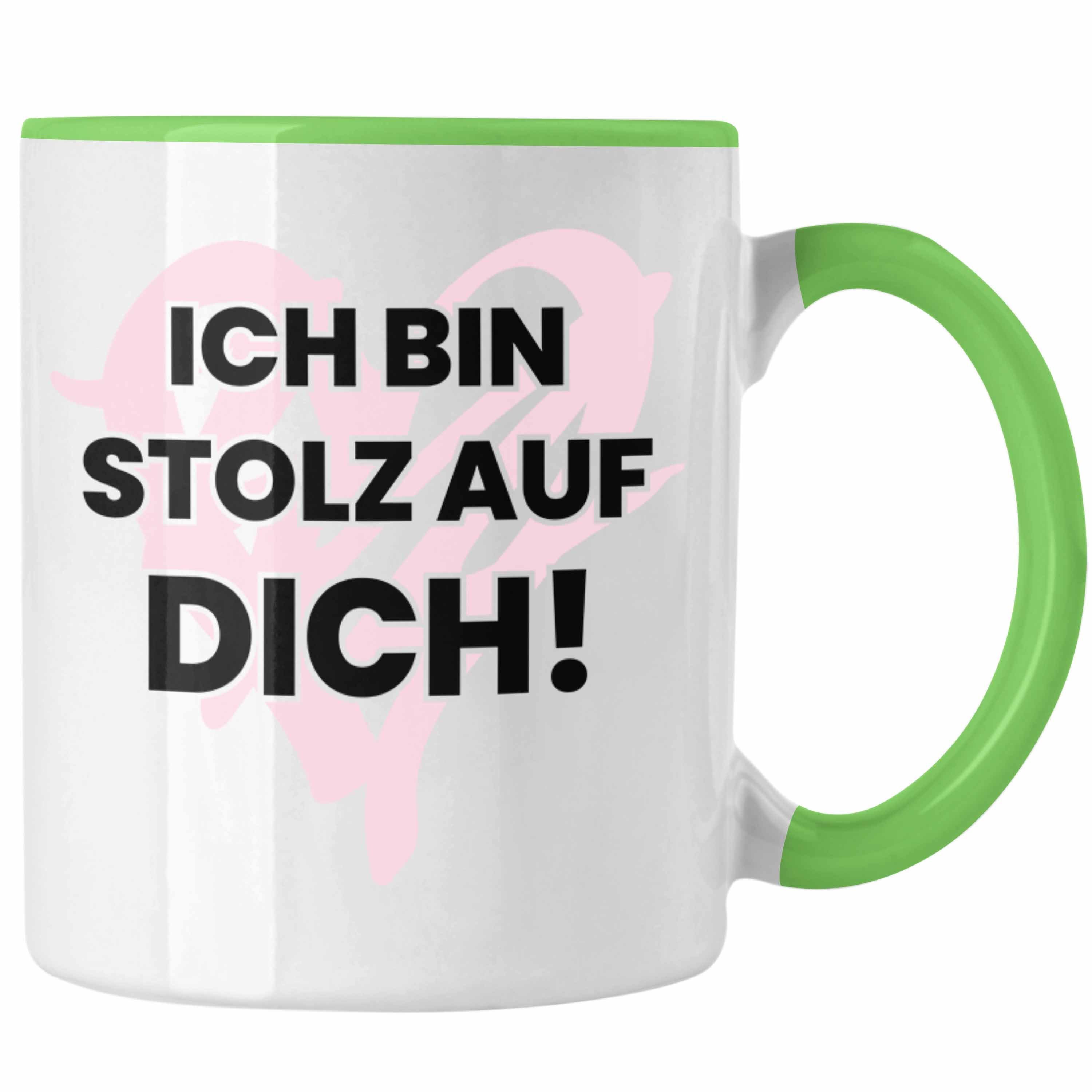 Geschafft Tasse - Bin Tapfer Geschenk Dich Tasse Es Grün Trendation Trendation Ich Du Auf Stolz Hast