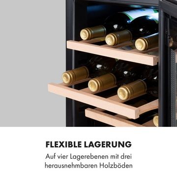 Klarstein Weinkühlschrank Reserva 12 Uno, für 12 Standardflaschen á 0,75l,Wein Flaschenkühlschrank Weintemperierschrank Weinschrank Kühlschrank