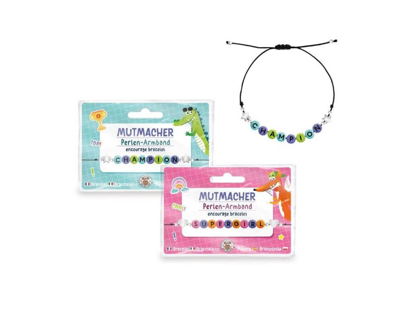 Trendhaus Schultüte ABC-5 Perlen-Armband Mutmacher "Champion"
