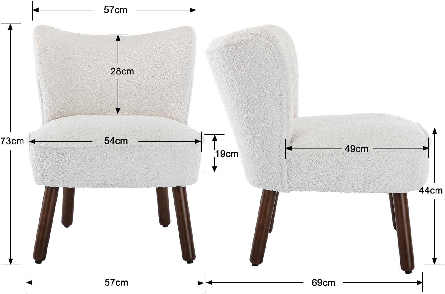 WAHSON OFFICE CHAIRS Sessel Teddystoff Wohnzimmer moderner Loungesessel Gep günstig online kaufen