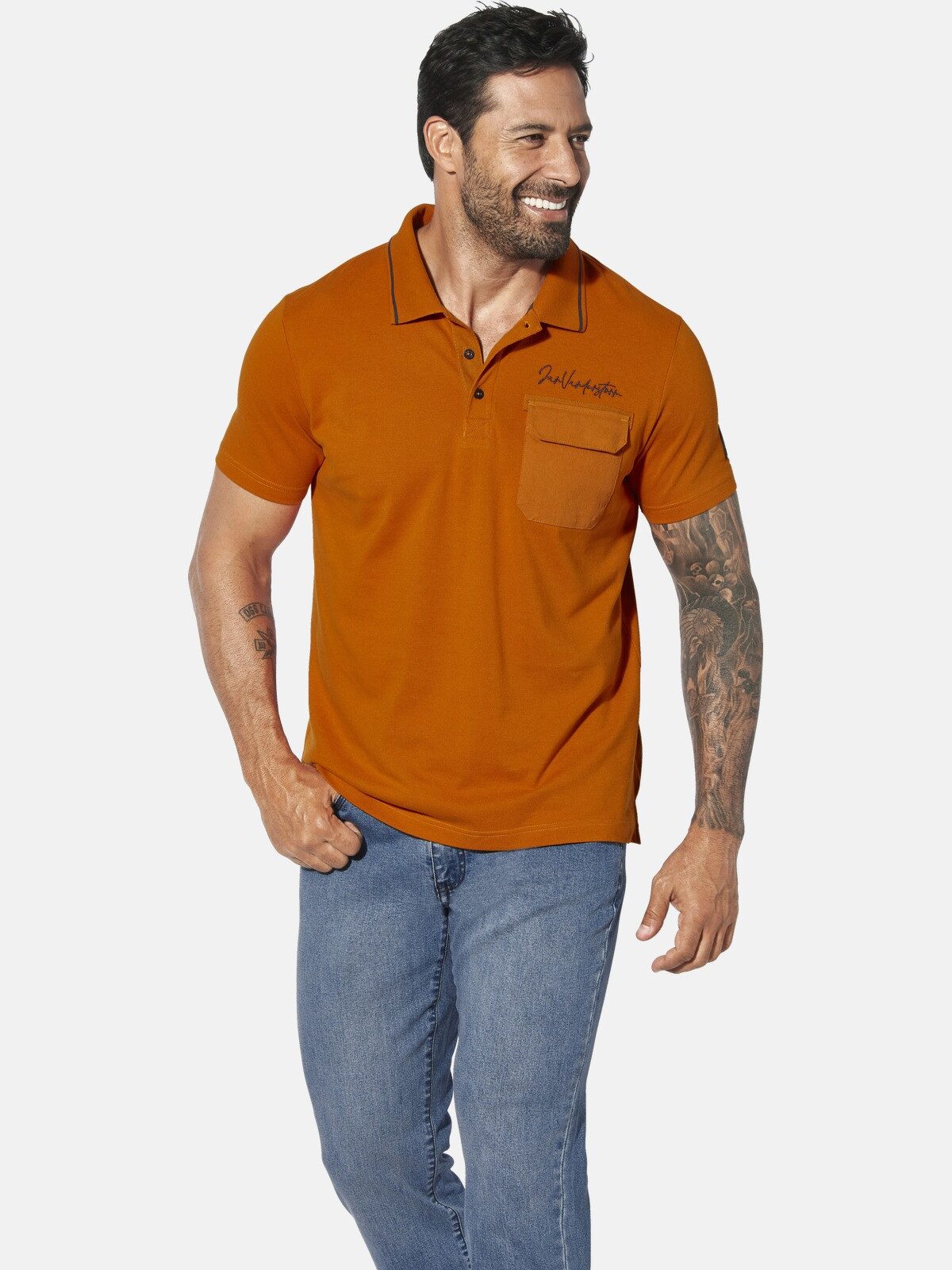 Jan Vanderstorm Poloshirt STILTOR mit Brusttasche günstig online kaufen